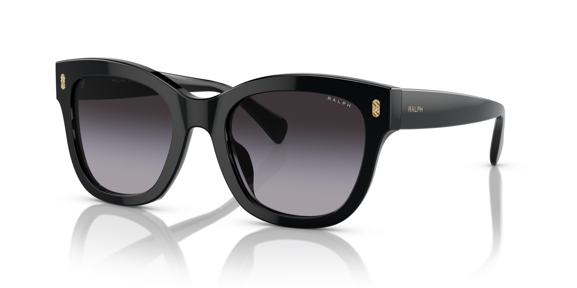 RA5301U Glanzend zwart AcetaatSunglass Frames van B24, Hoekweergave