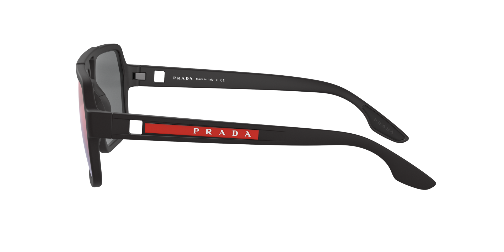 PS 01XS Zwart rubber KunststofSunglass Frames van B24, Zijaanzicht