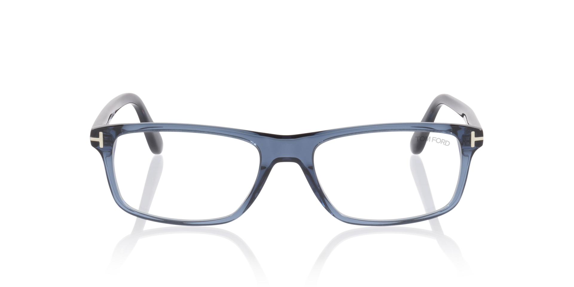 FT6119-B Blue Clear AcetaatEyeglass Frames van B24, Vooraanzicht