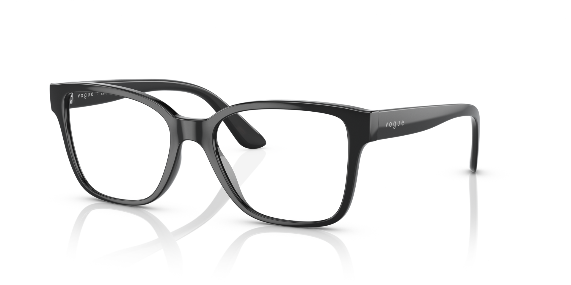 VO5452 Zwart KunststofEyeglass Frames van B24, Hoekweergave
