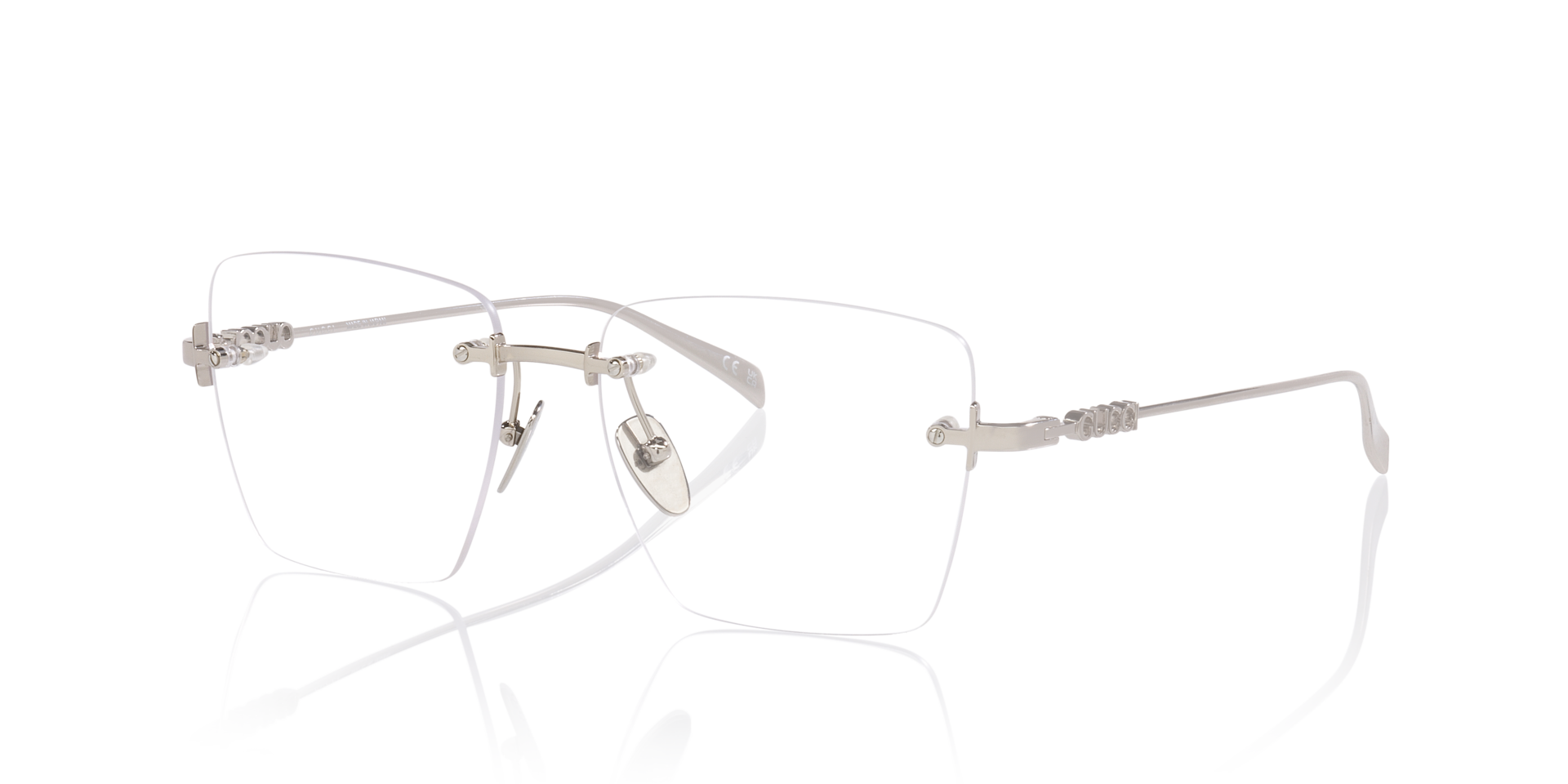 GG1938O Silber MetallEyeglass Frames von B24, Dreiviertelansicht