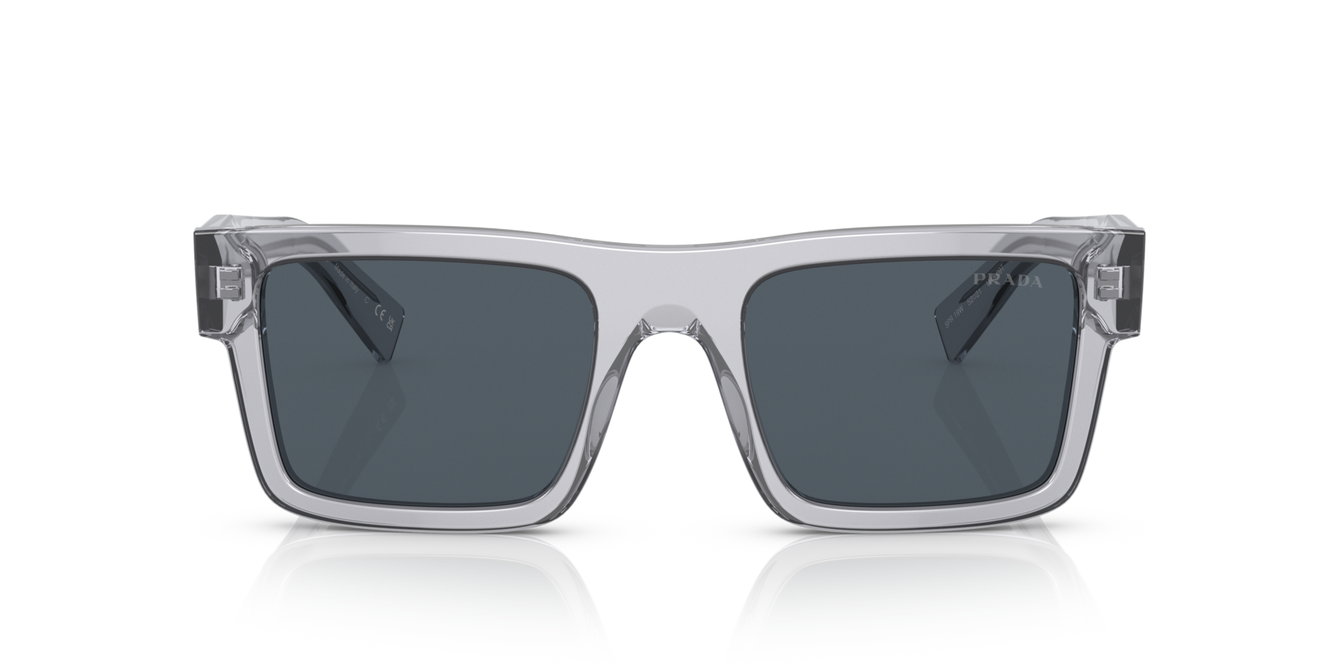 PR 19WS Crystal Grau AcetatSunglass Frames von B24, Vorderansicht