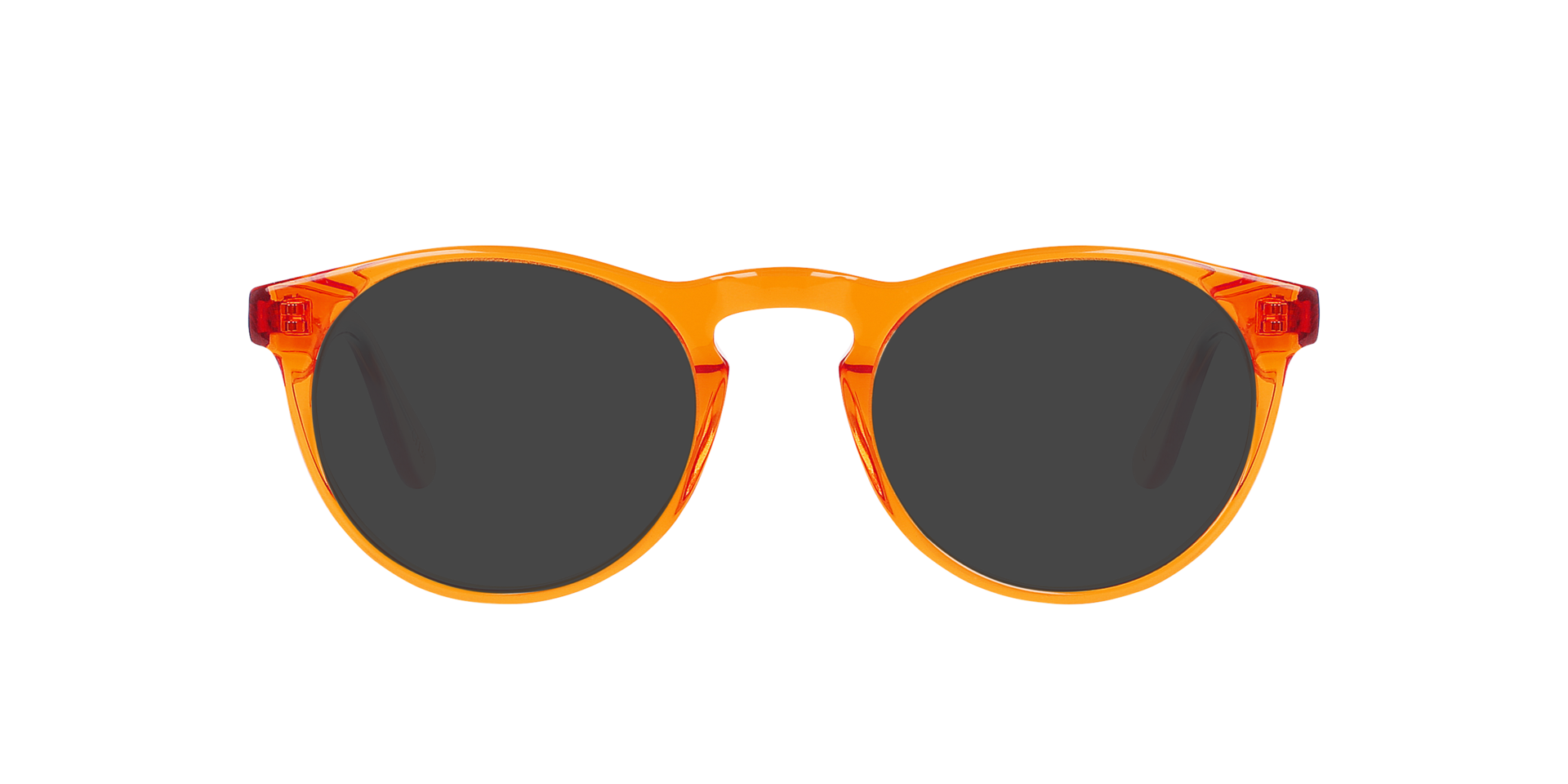Steven S. Crystal Orange AcetaatEyeglass Frames van B24, met getinte lenzen