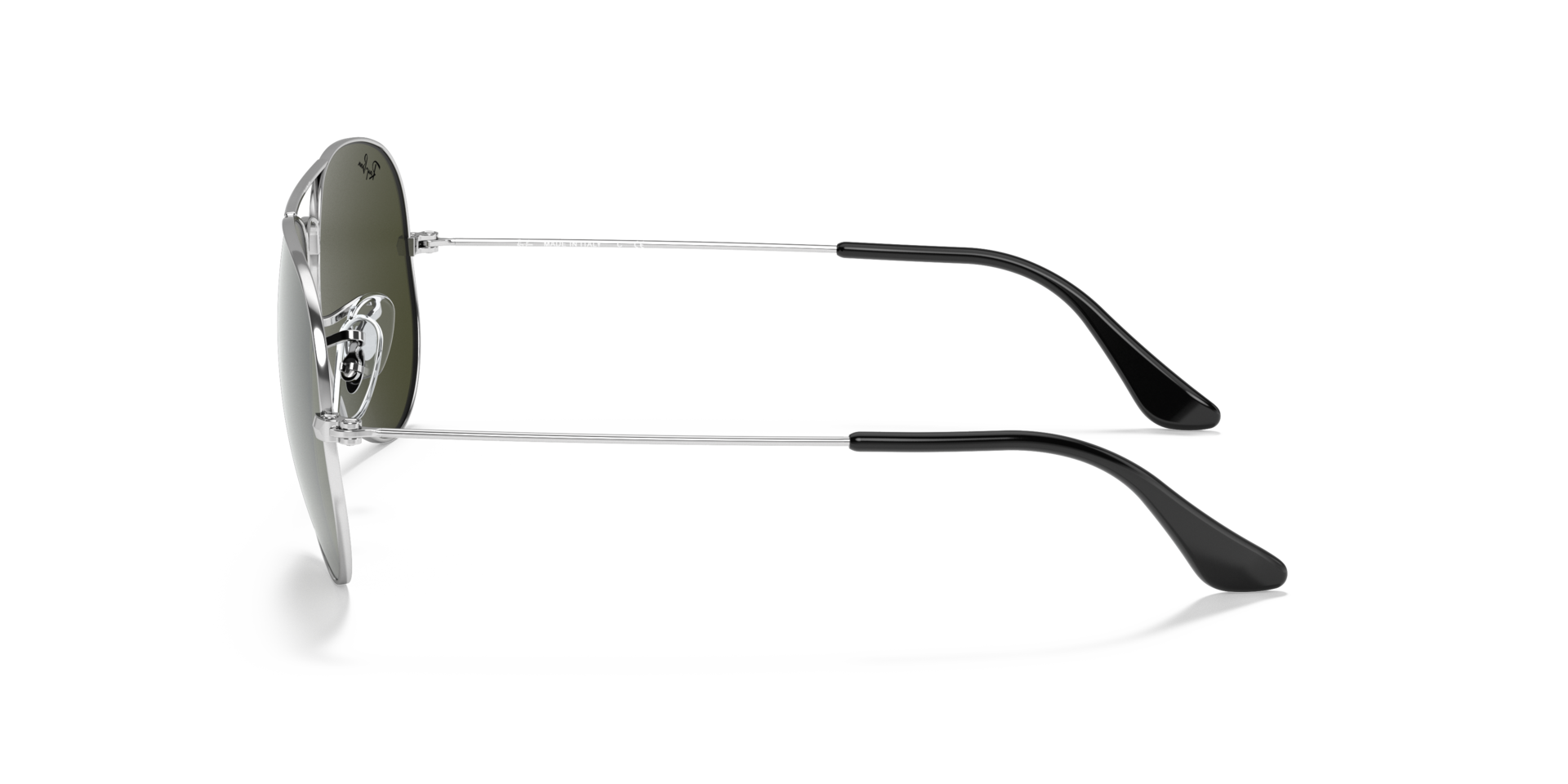 RB3025 Zilver MetaalSunglass Frames van B24, Zijaanzicht