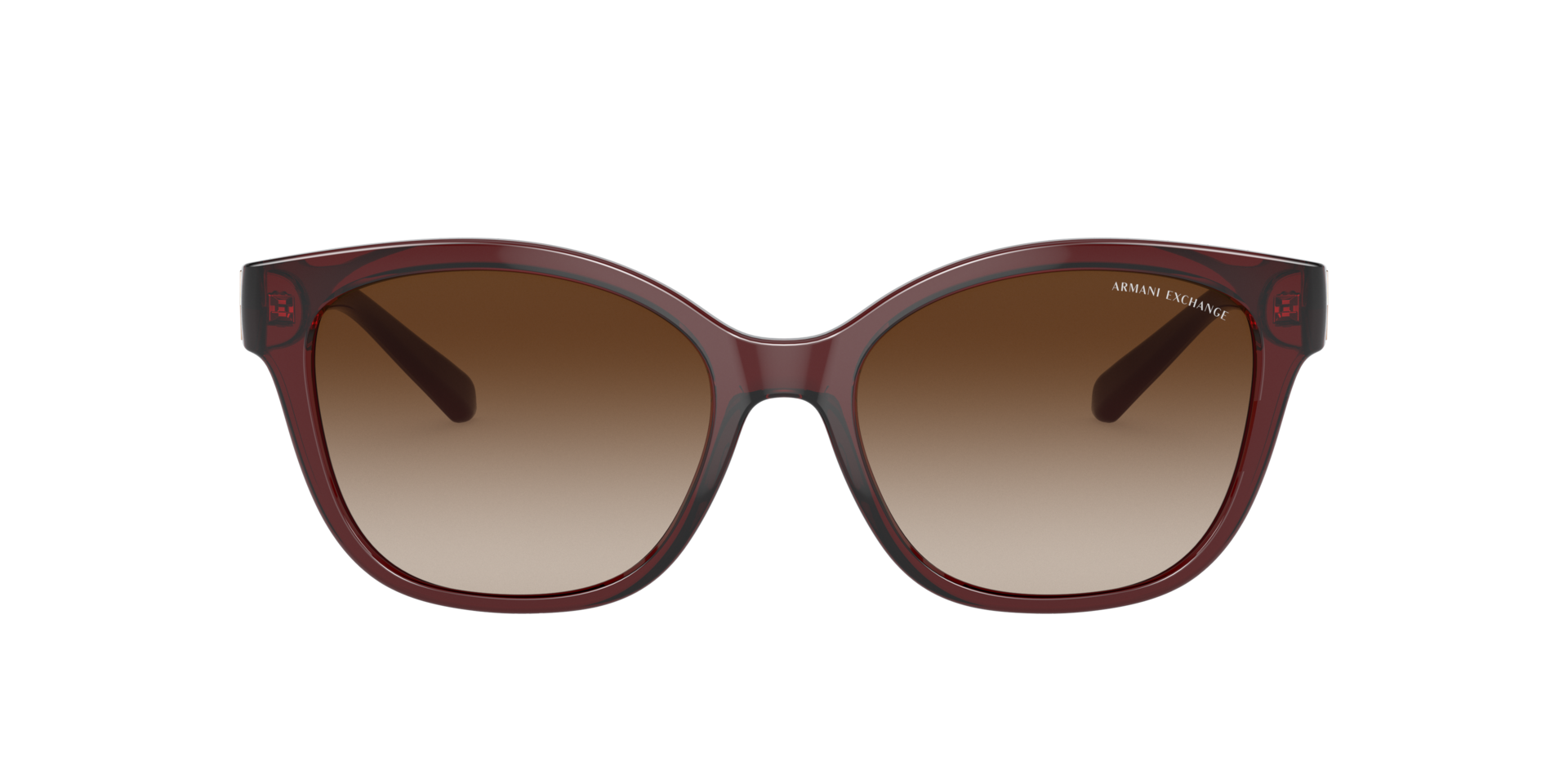AX4127S Shiny Transparent Red KunststoffSunglass Frames von B24, mit getönten Gläsern