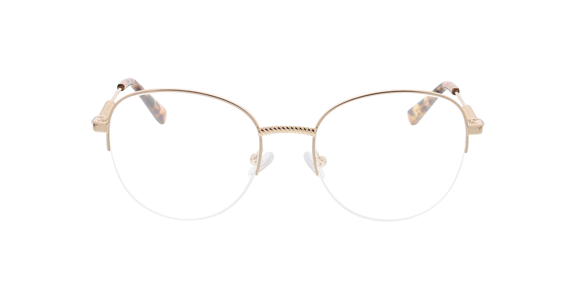 Valencia Gold  &  Pink Havana MetallEyeglass Frames von B24, Vorderansicht