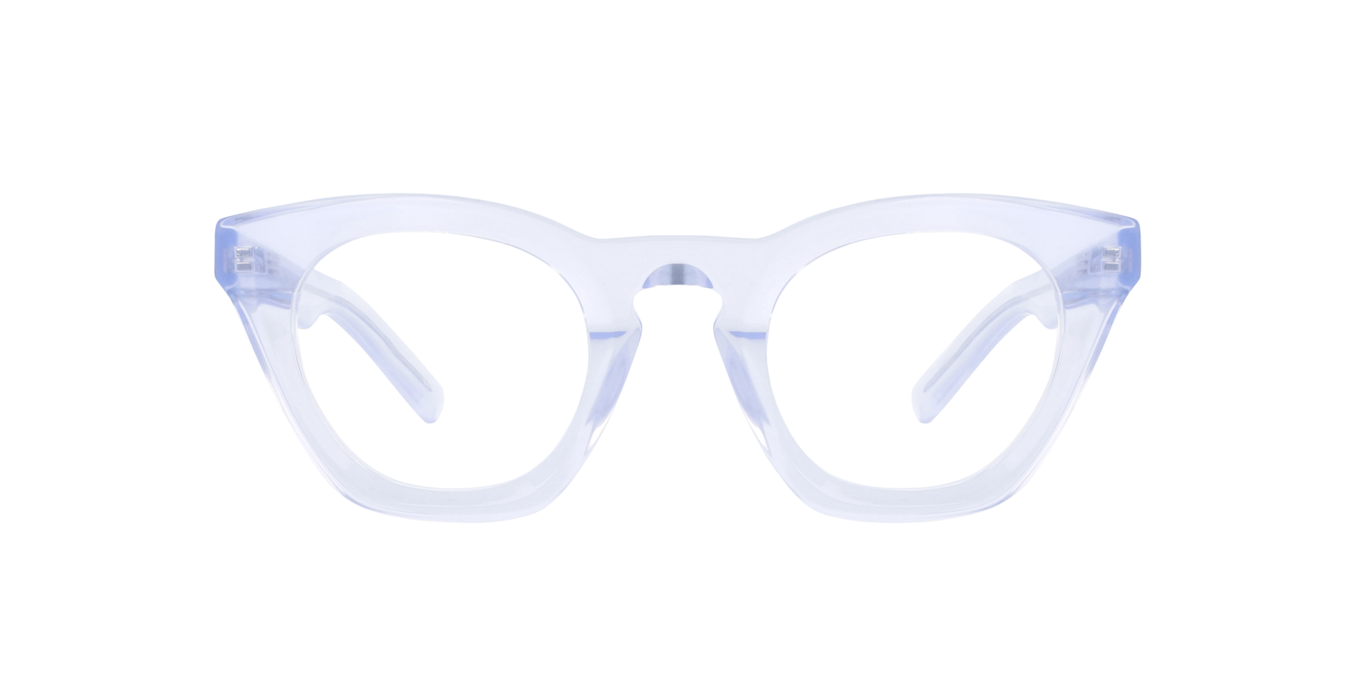 Alice Crystal Blurry White AcetaatSunglass Frames van B24, Vooraanzicht
