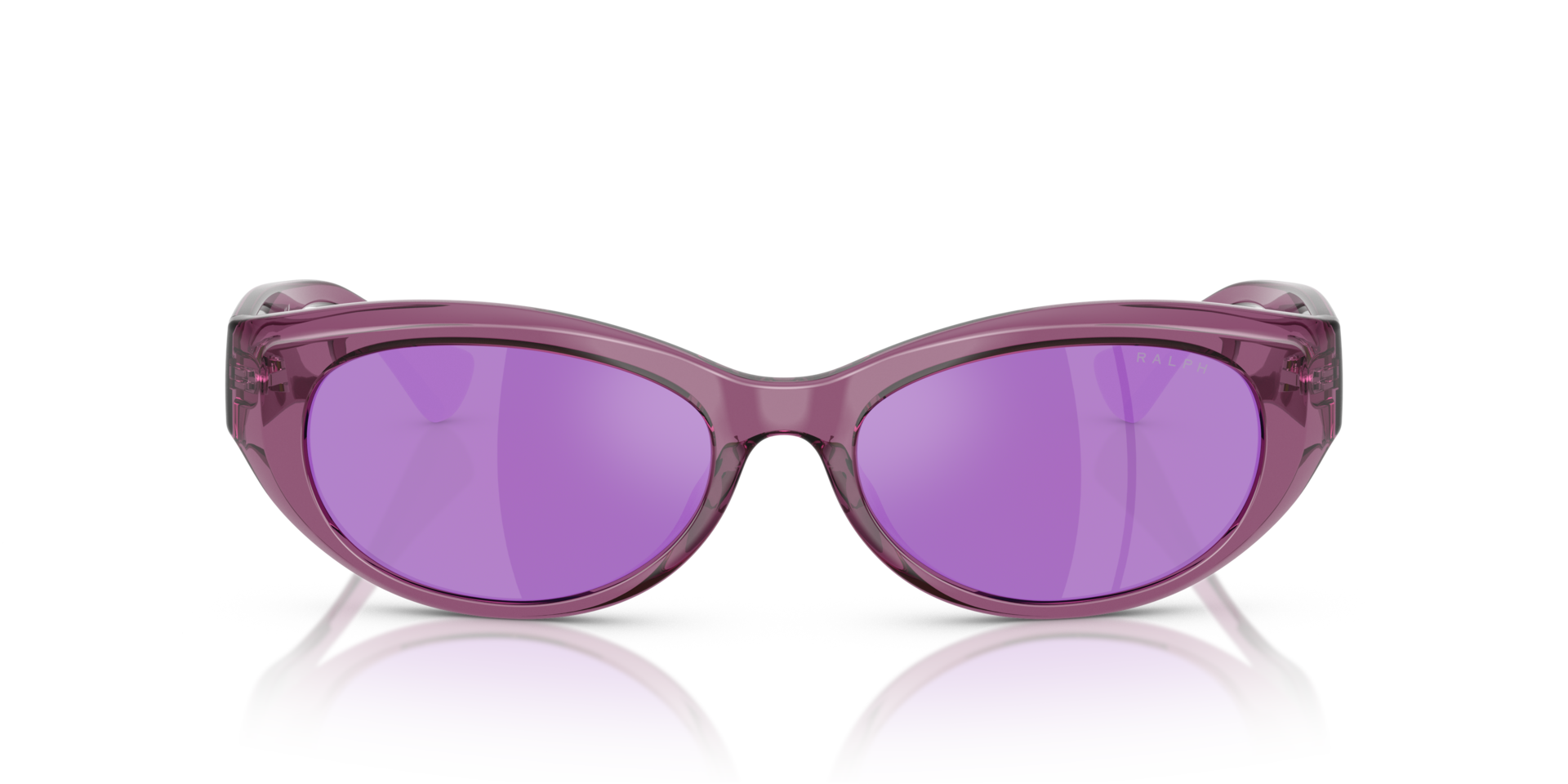 RA5327U Shiny Transparent Violet KunststoffSunglass Frames von B24, Vorderansicht