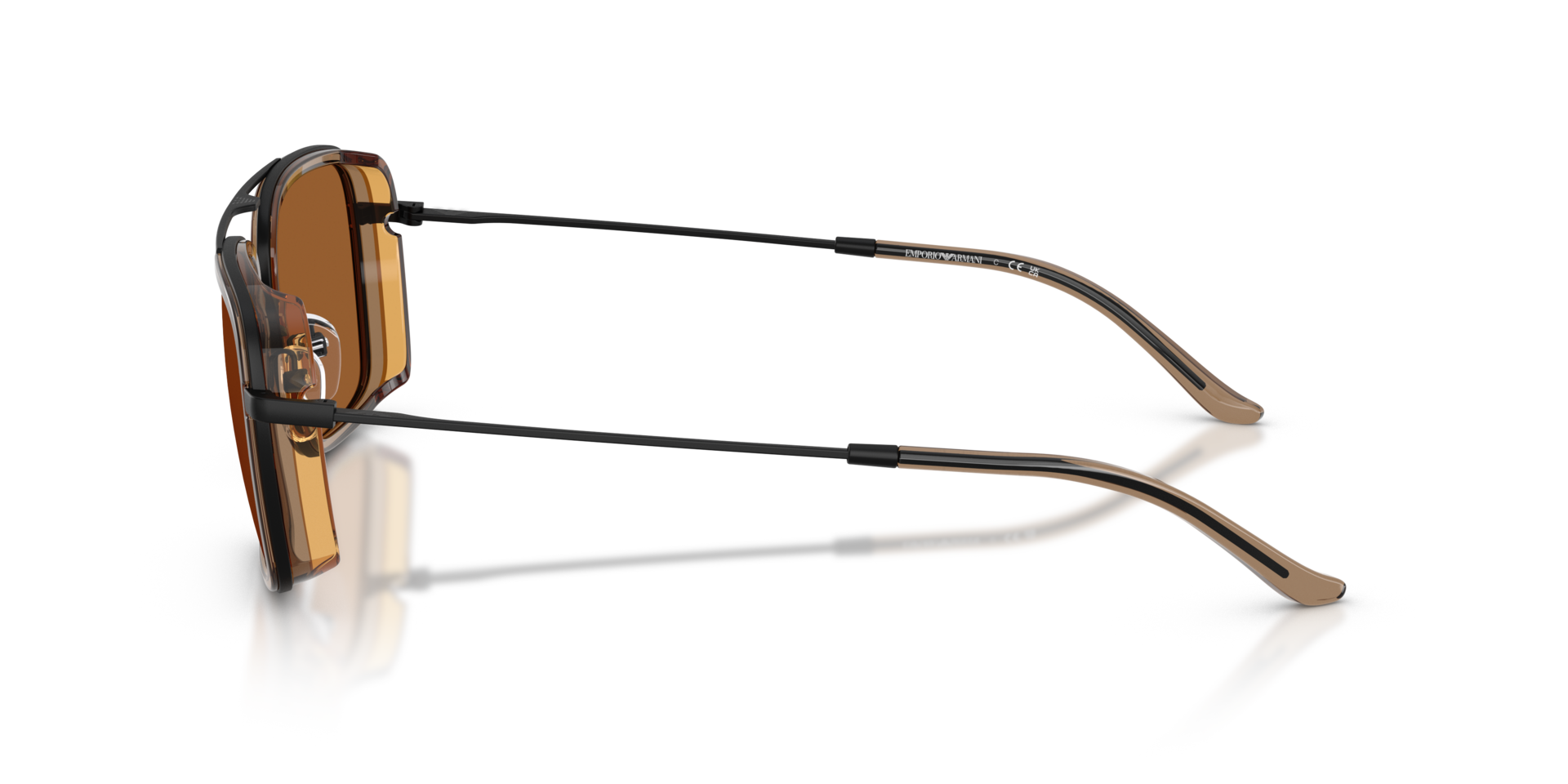 EA2162 Matt Schwarz MetallSunglass Frames von B24, Seitenansicht