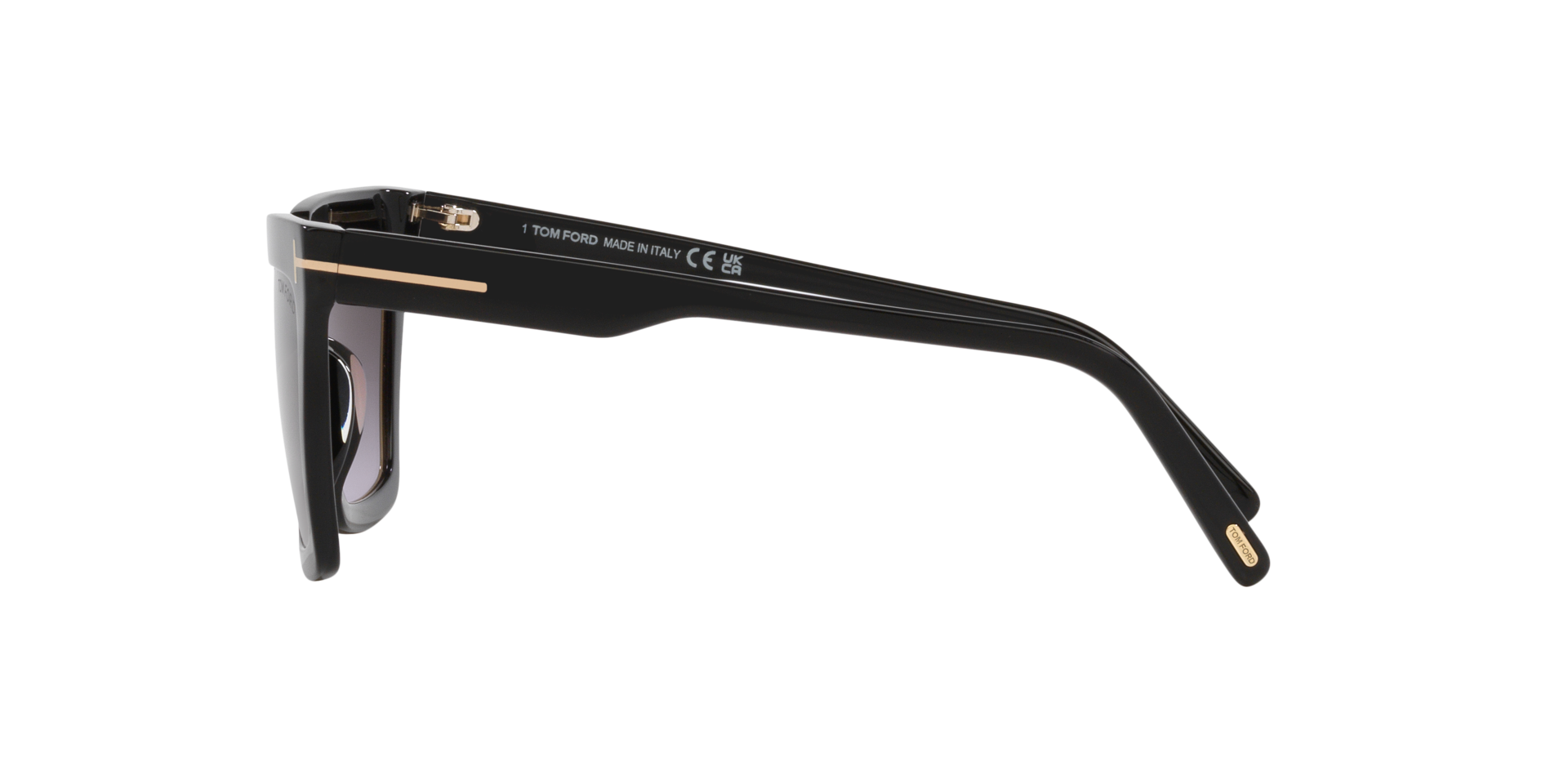 FT1110 Glänzendes Schwarz AcetatSunglass Frames von B24, Seitenansicht