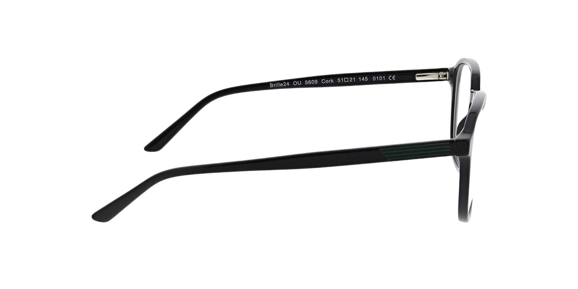 Cork Schwarz AcetatEyeglass Frames von B24, Seitenansicht