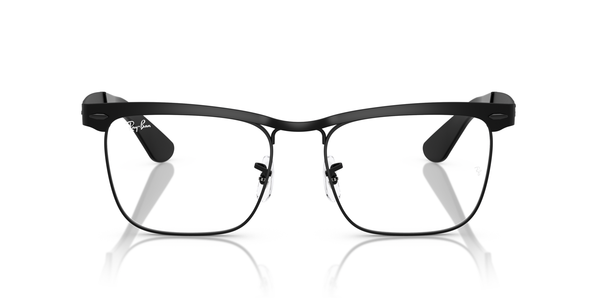 RB3875V Matt Schwarz MetallEyeglass Frames von B24, Vorderansicht