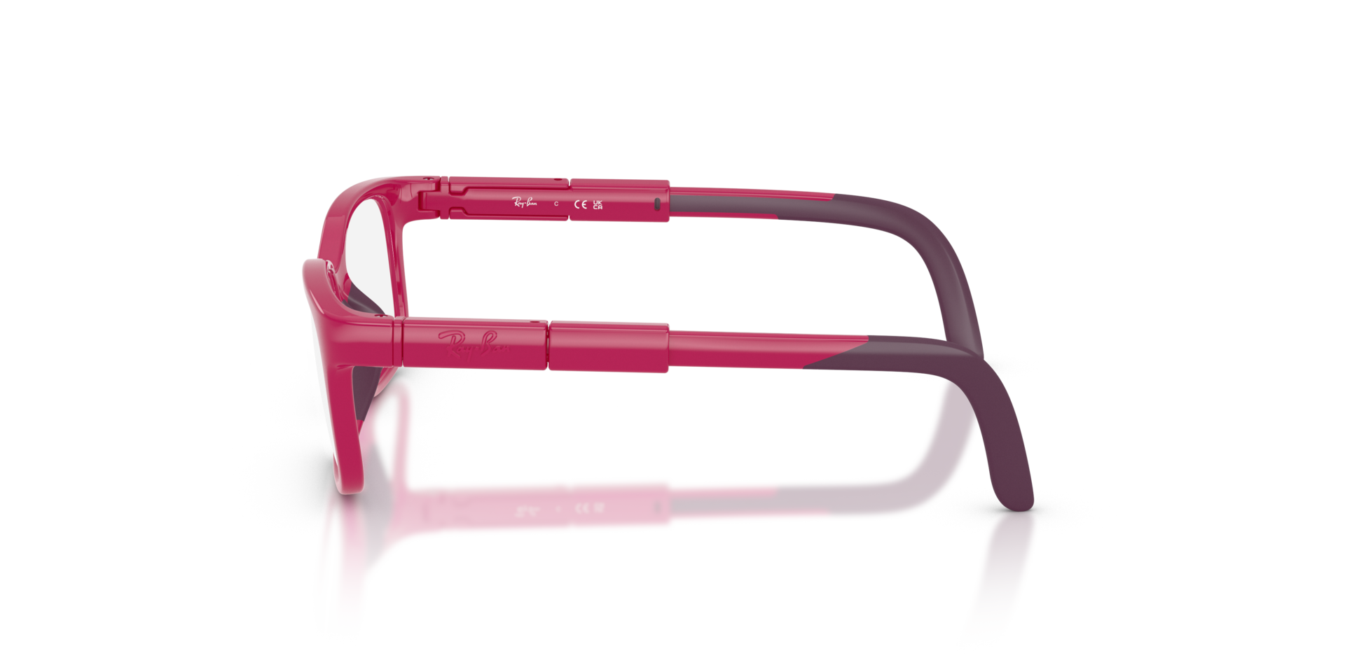 RBA1980 Purple & Violet KunststofEyeglass Frames van B24, Zijaanzicht