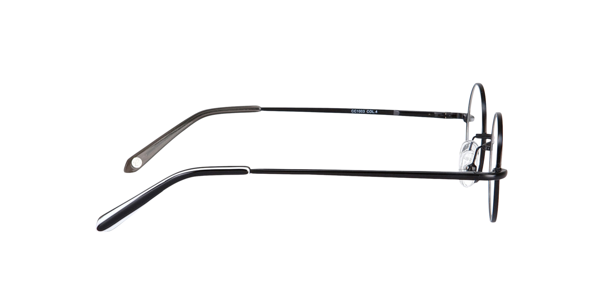 Cary Schwarz MetallEyeglass Frames von B24, Seitenansicht