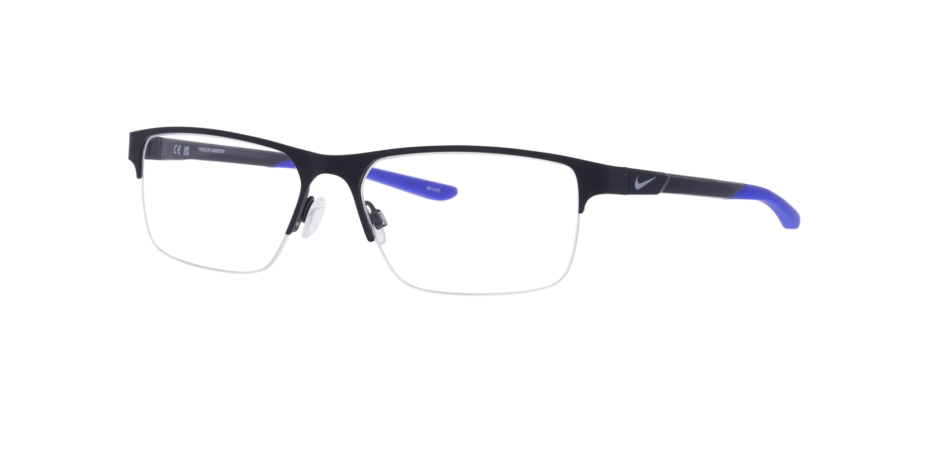 NIKE 8159 N Blauw MetaalEyeglass Frames van B24, Hoekweergave