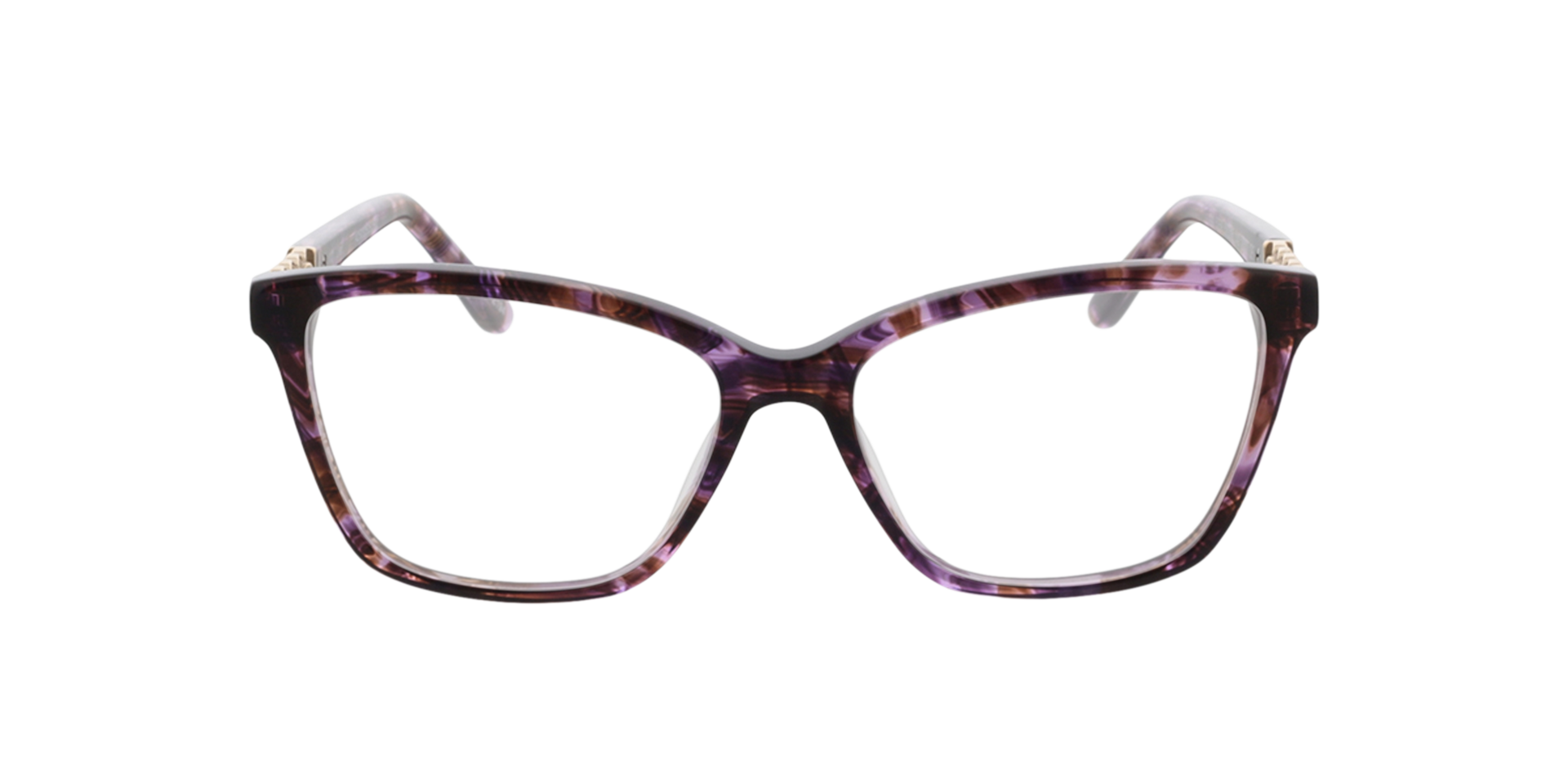 Lisa Paars & goud AcetaatEyeglass Frames van B24, Vooraanzicht
