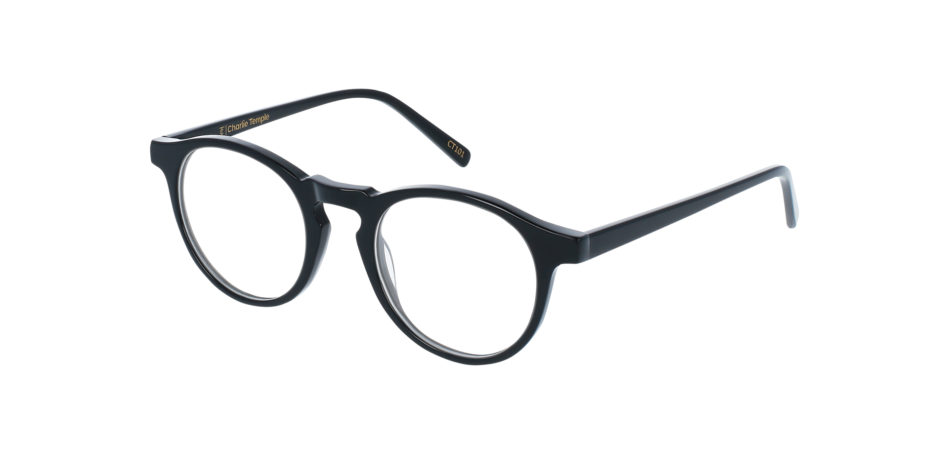 Sam Jet Black AcetatSunglass Frames von B24, Dreiviertelansicht