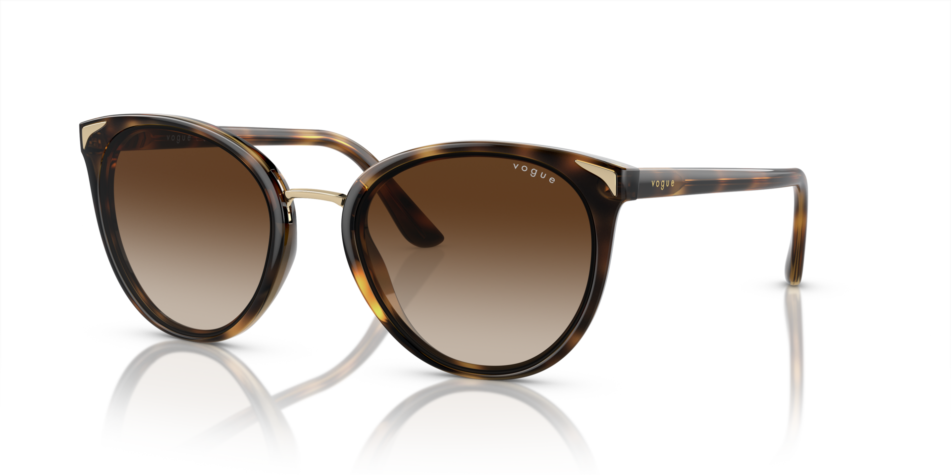 VO5230S Donker Havana KunststofSunglass Frames van B24, Hoekweergave