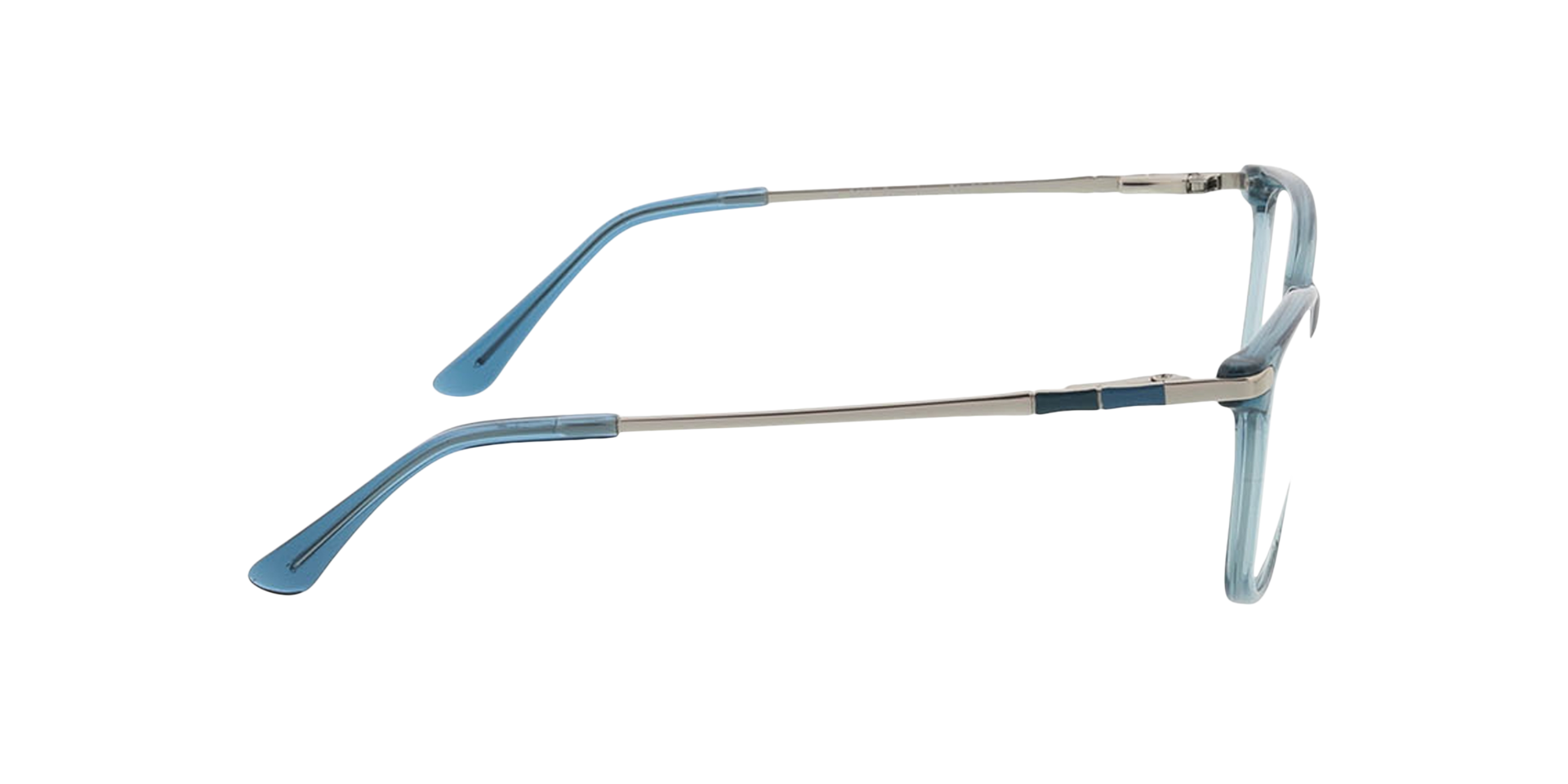 Greensboro Crystal Blue  &  Silver KunststoffEyeglass Frames von B24, Seitenansicht