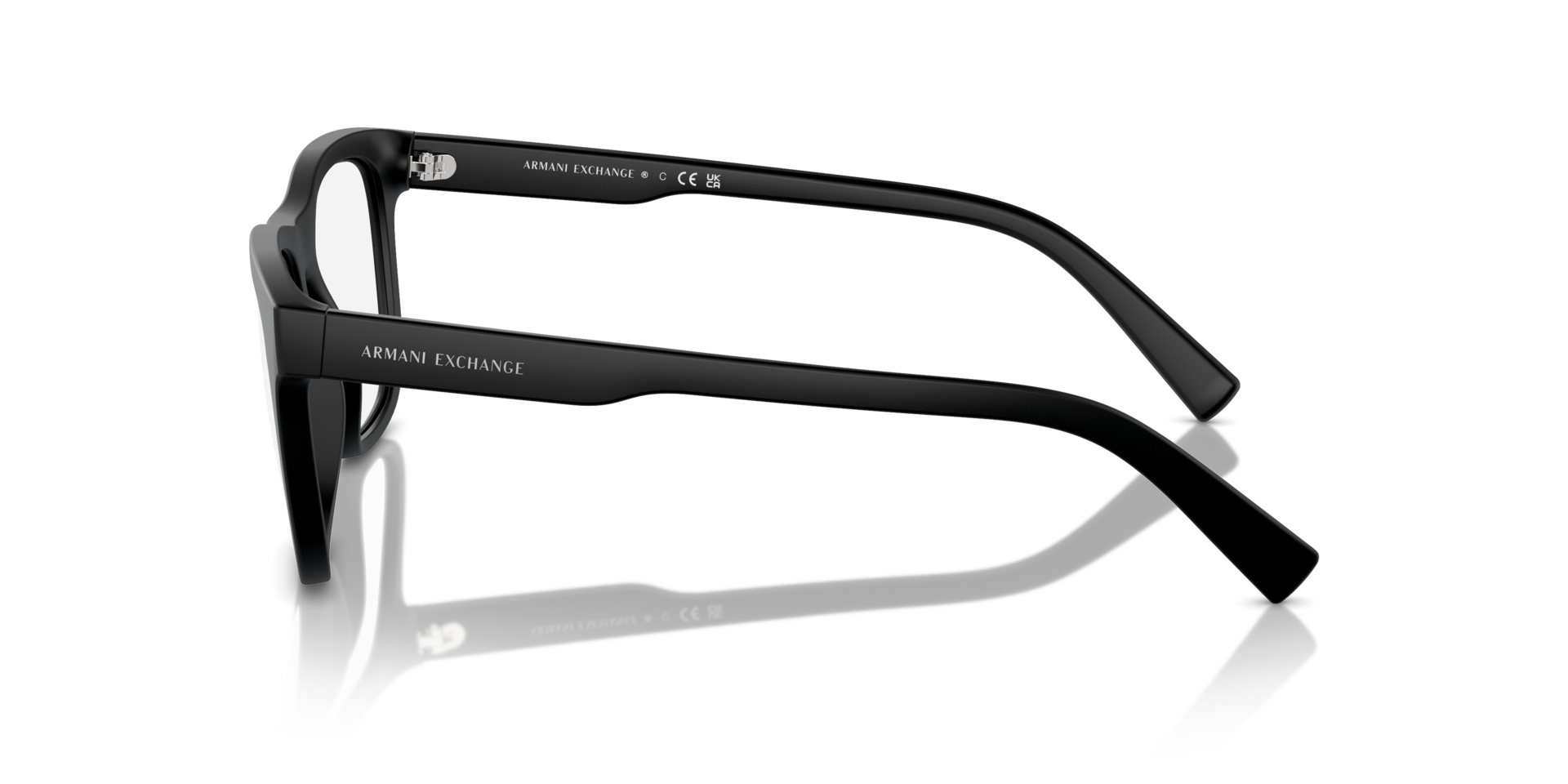 AX3050 Matzwart KunststofEyeglass Frames van B24, Zijaanzicht