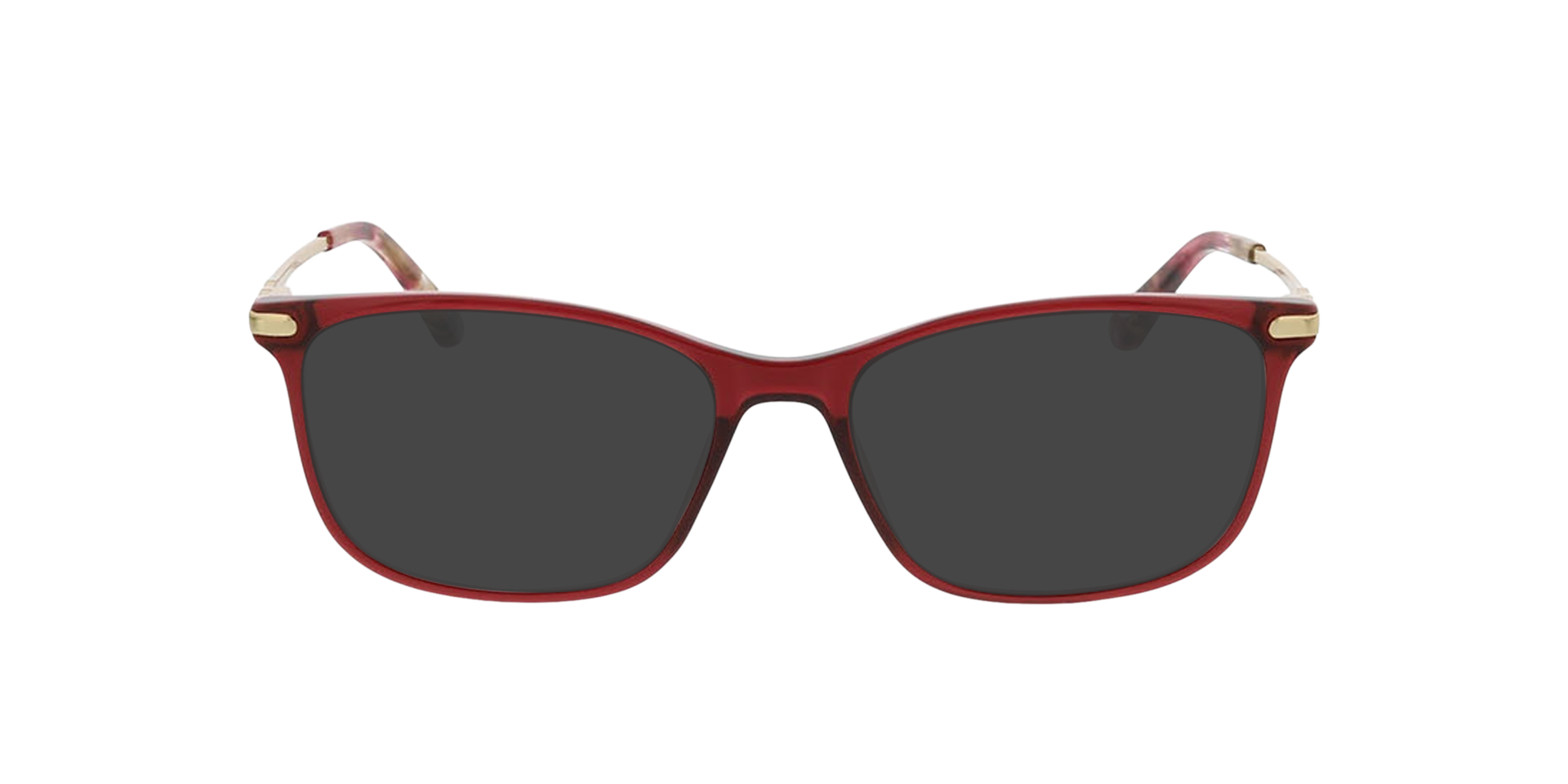 Greensboro Kristal bordeauxrood  &  goud KunststofEyeglass Frames van B24, met getinte lenzen