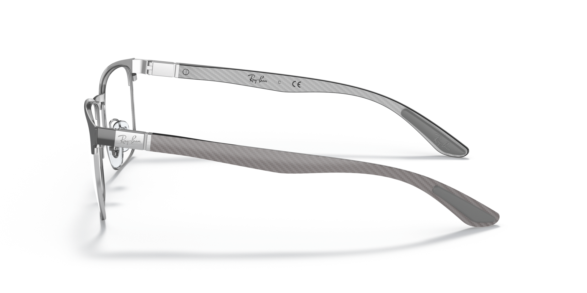 RB8421 Optics Grijs op zilver MetaalEyeglass Frames van B24, Zijaanzicht