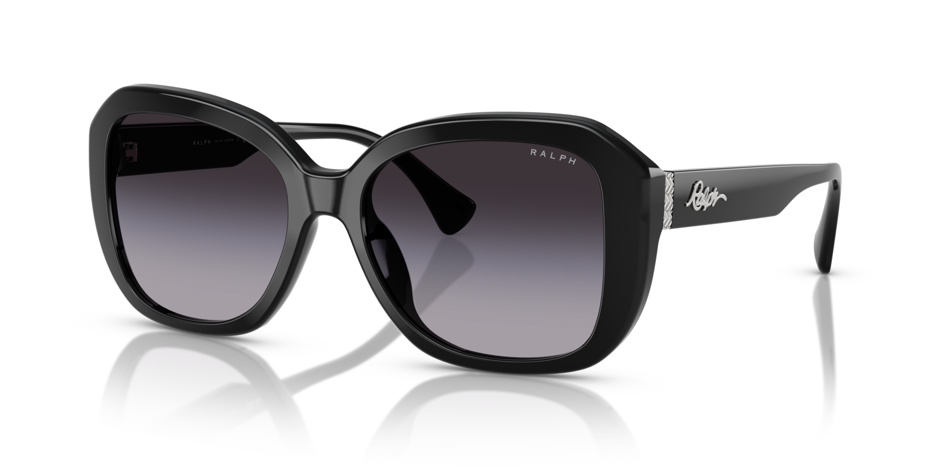 RA5321U Schwarz glänzend AcetatSunglass Frames von B24, Dreiviertelansicht