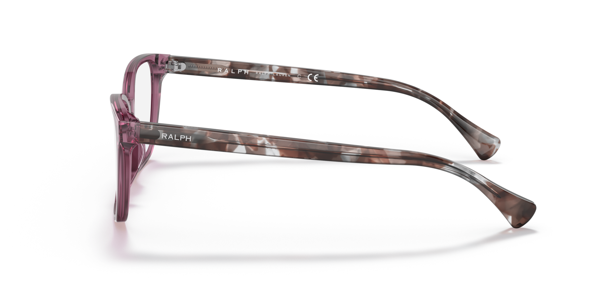 RA7137U Shiny Transparent Violet AcetaatEyeglass Frames van B24, Zijaanzicht