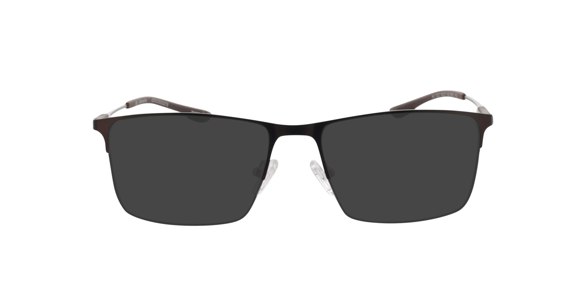 Memphis Matbruin  &  matzilver MetaalEyeglass Frames van B24, met getinte lenzen