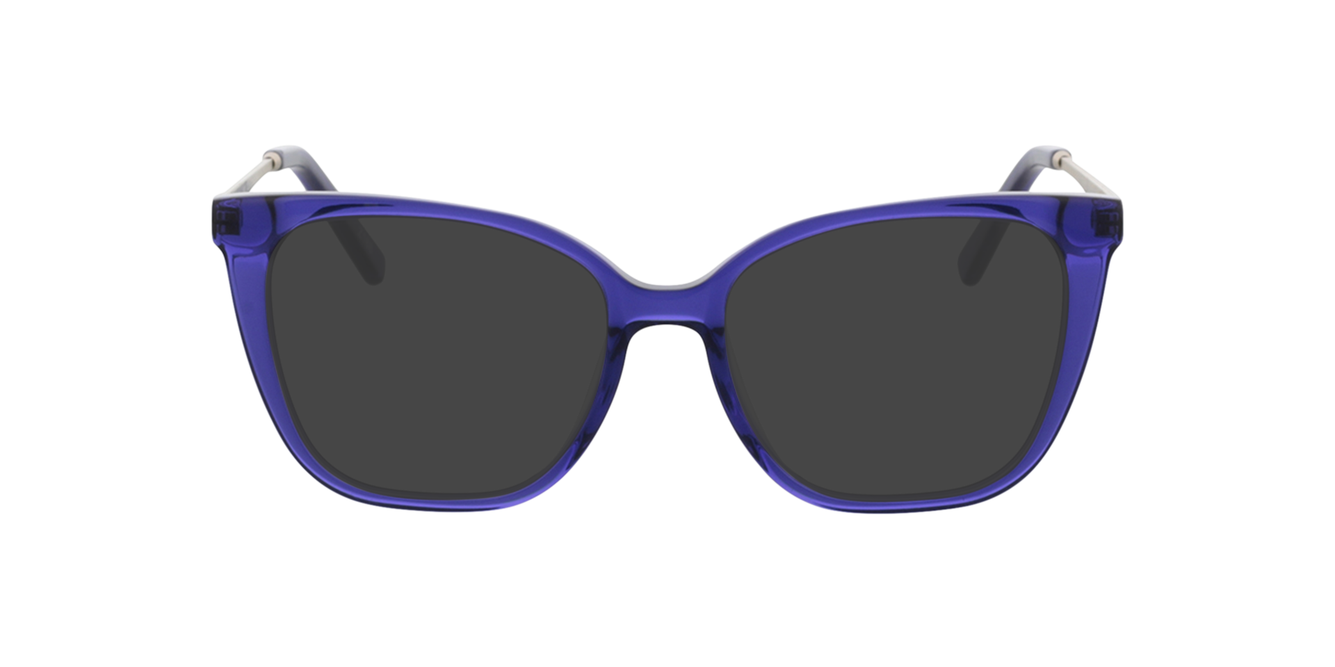 Joyce Kristal paars  &  matzilver AcetaatEyeglass Frames van B24, met getinte lenzen