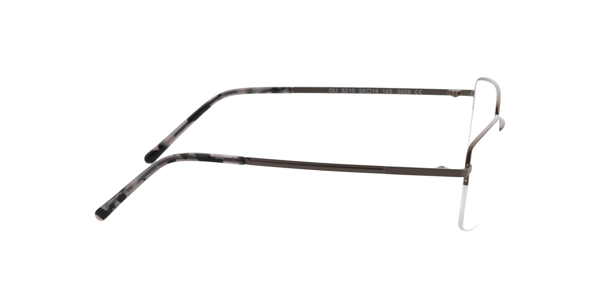 Dawson Satin Gun  &  Grey Havana MetallEyeglass Frames von B24, Seitenansicht