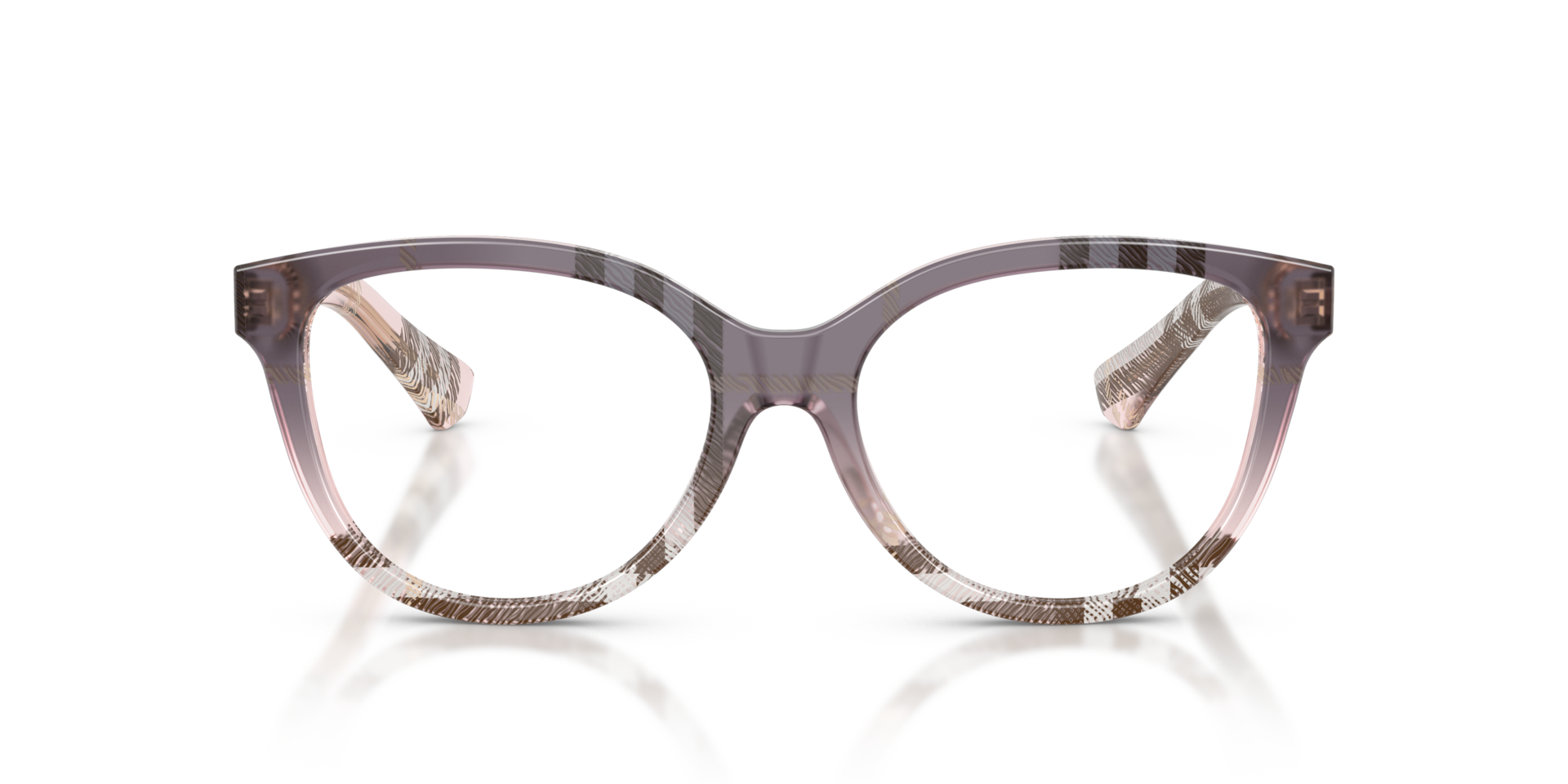 BE2456 Check Gradient Bow AcetaatEyeglass Frames van B24, Vooraanzicht