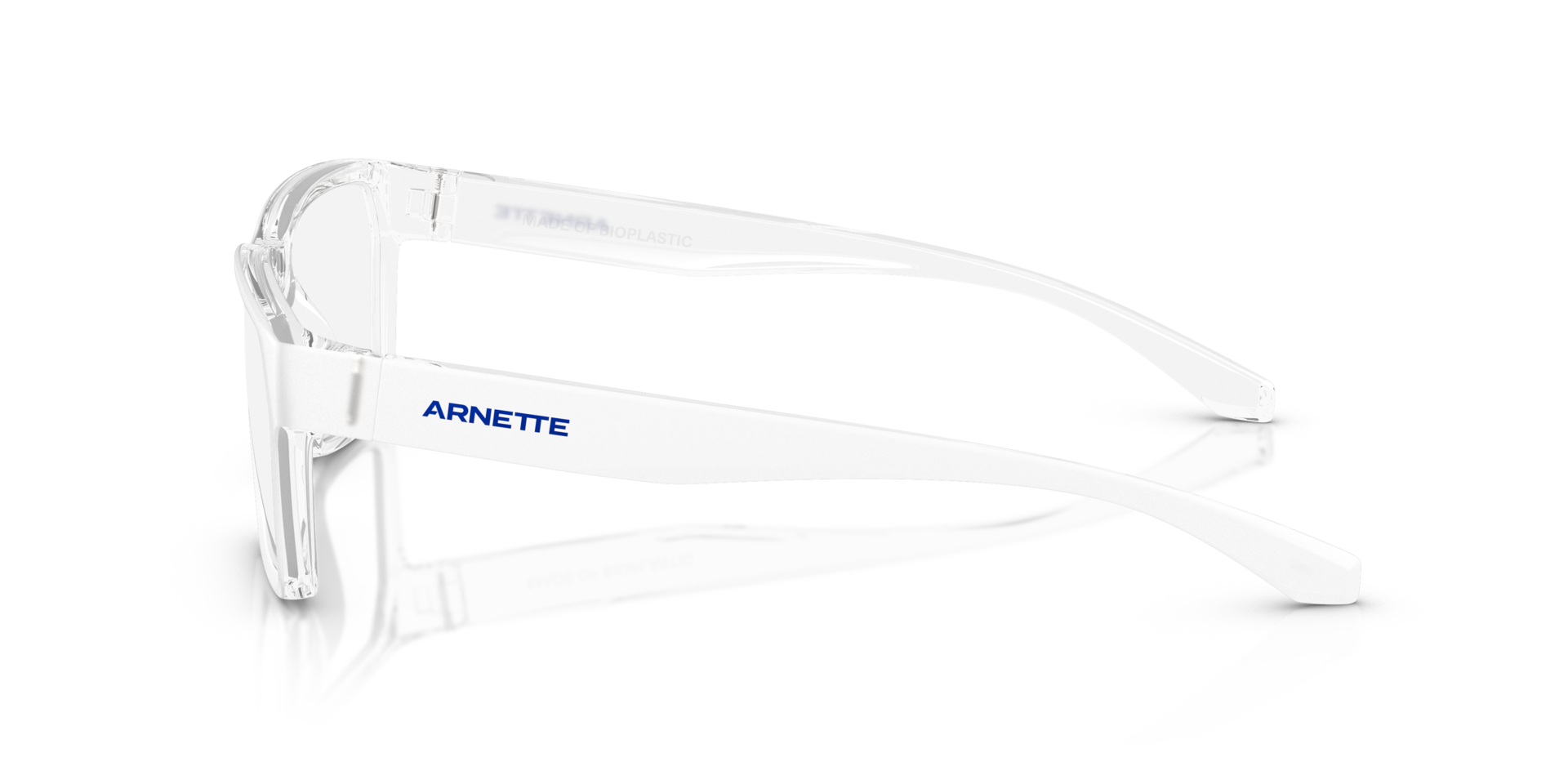 AN7257U Crystal Matte Top & Shiny KunststofEyeglass Frames van B24, Zijaanzicht