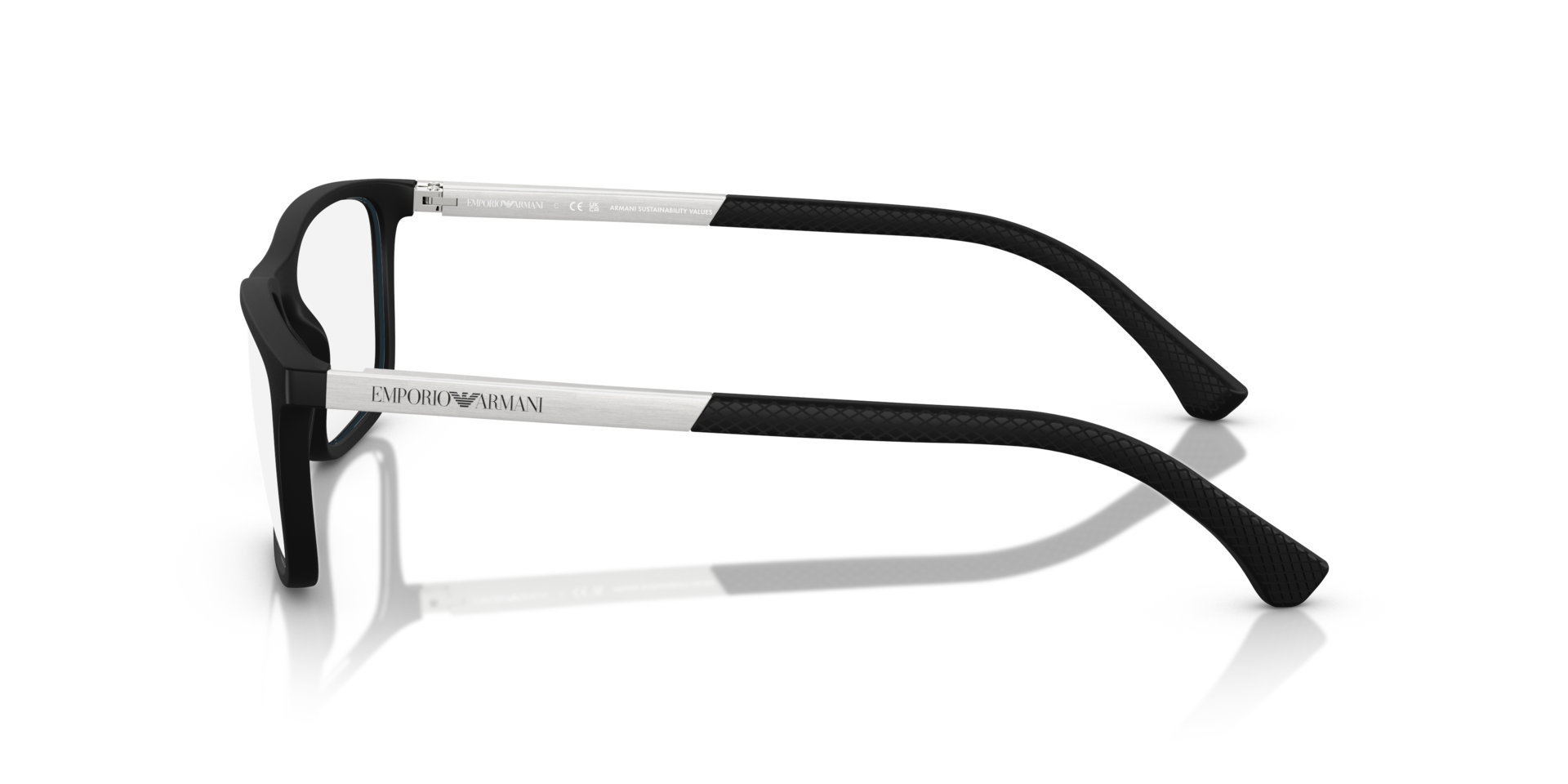 EA3069 Rubber zwart KunststofEyeglass Frames van B24, Zijaanzicht