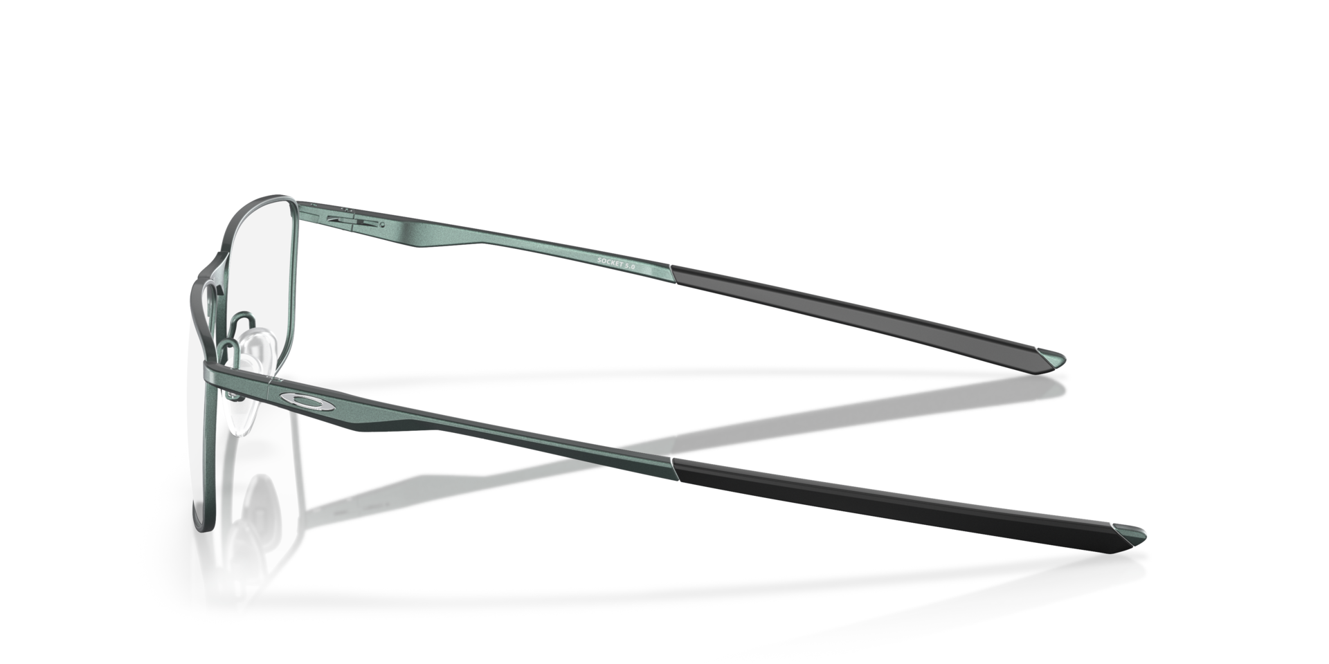 Socket 5.0 Dark Matte Silver & Blue Colorshift MetaalEyeglass Frames van B24, Zijaanzicht