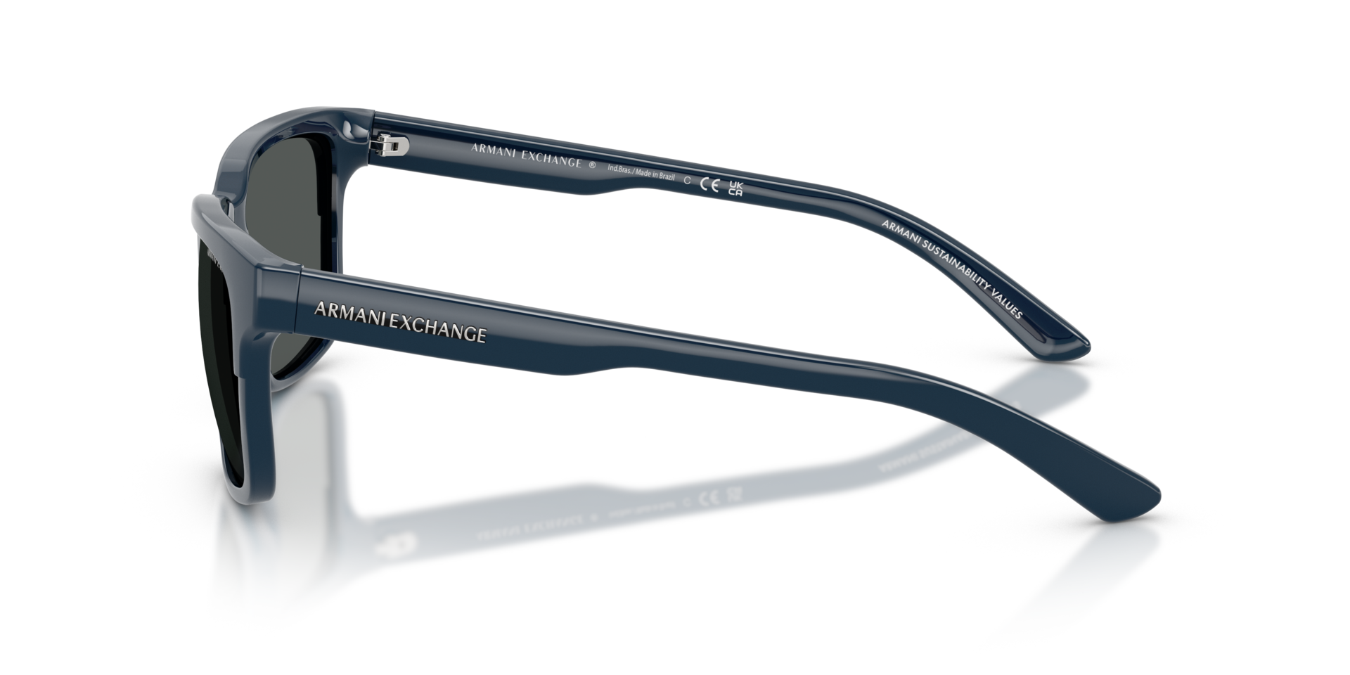 AX4026S Shiny Navy Blue KunststofSunglass Frames van B24, Zijaanzicht