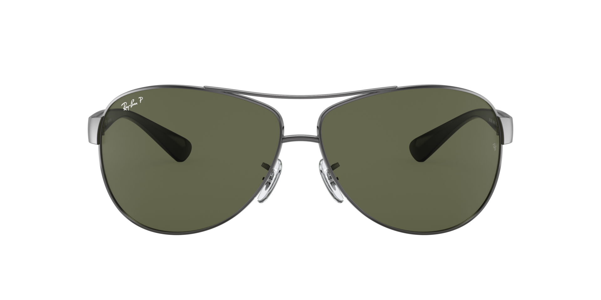 RB3386 Staalgrijs MetaalSunglass Frames van B24, met getinte lenzen