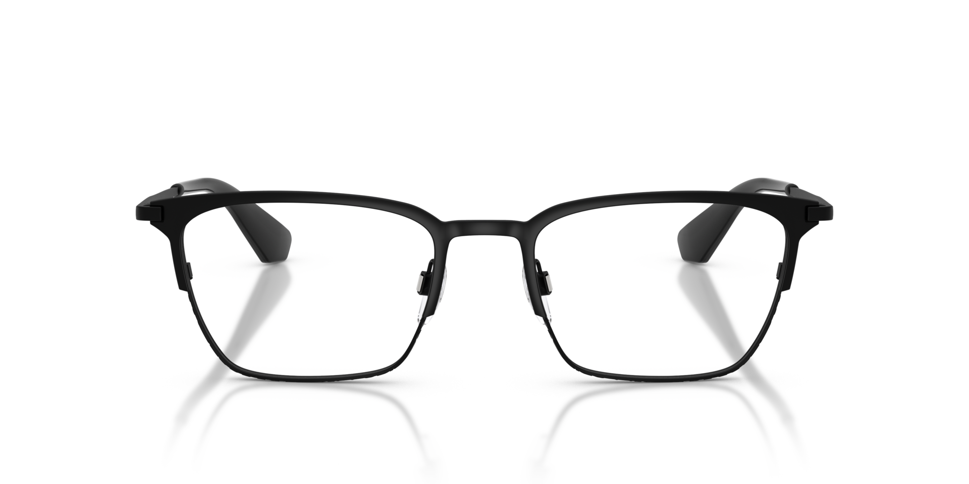 BE1401 Matzwart MetaalEyeglass Frames van B24, Vooraanzicht