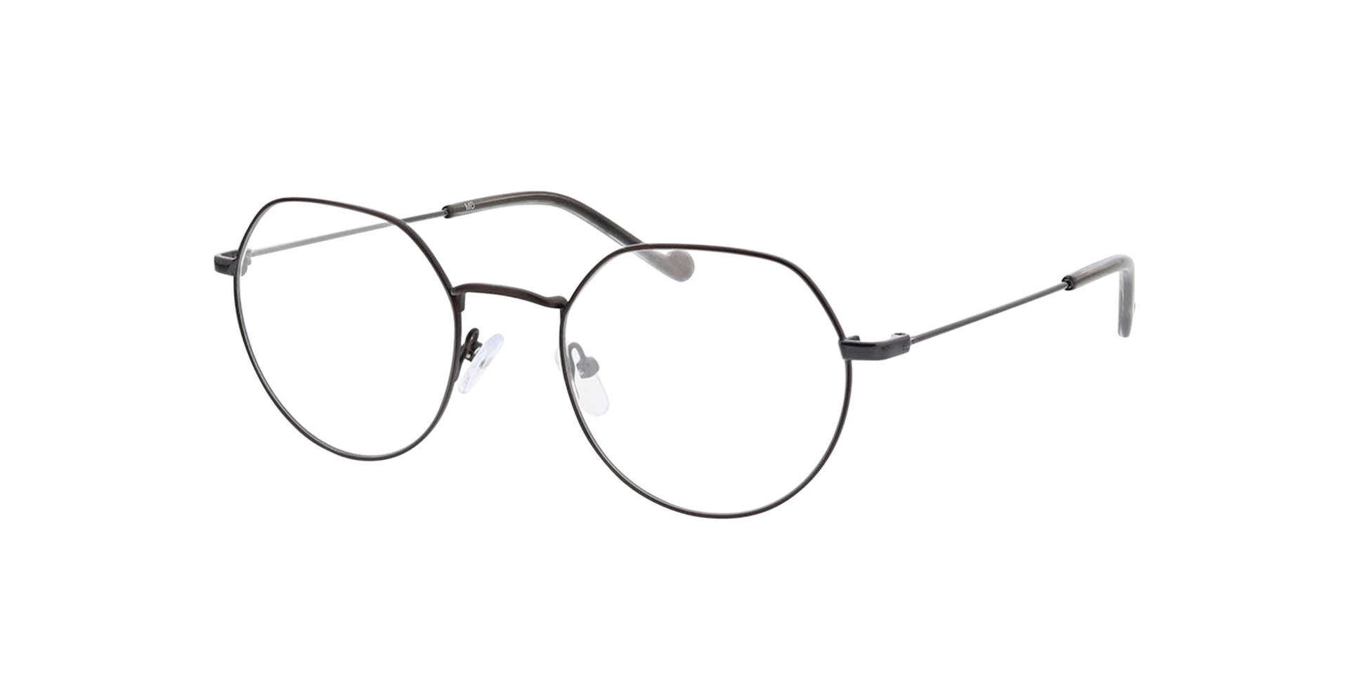 Maui Satijn staal MetaalEyeglass Frames van B24, Hoekweergave