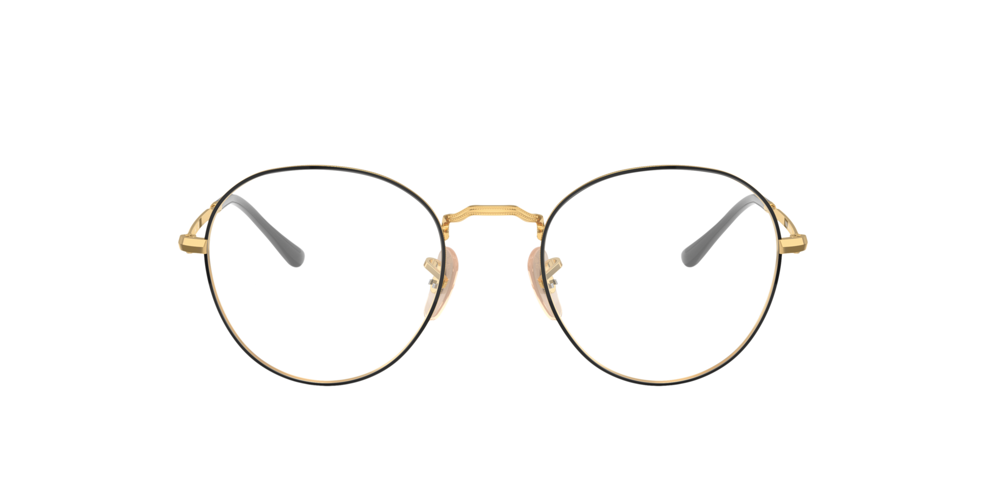 RB3582V Zwart op goud MetaalEyeglass Frames van B24, Vooraanzicht