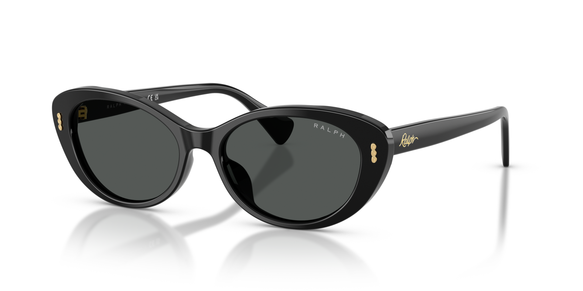 RA5350U Glanzend zwart AcetaatSunglass Frames van B24, Hoekweergave