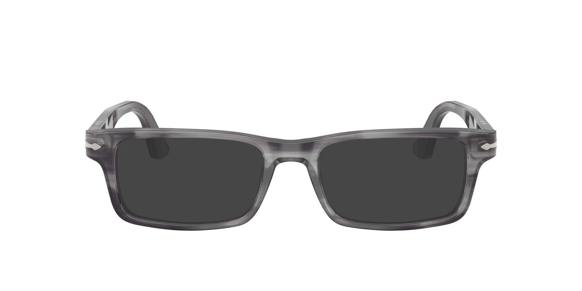 PO3050V Grau gestreift AcetatEyeglass Frames von B24, mit getönten Gläsern