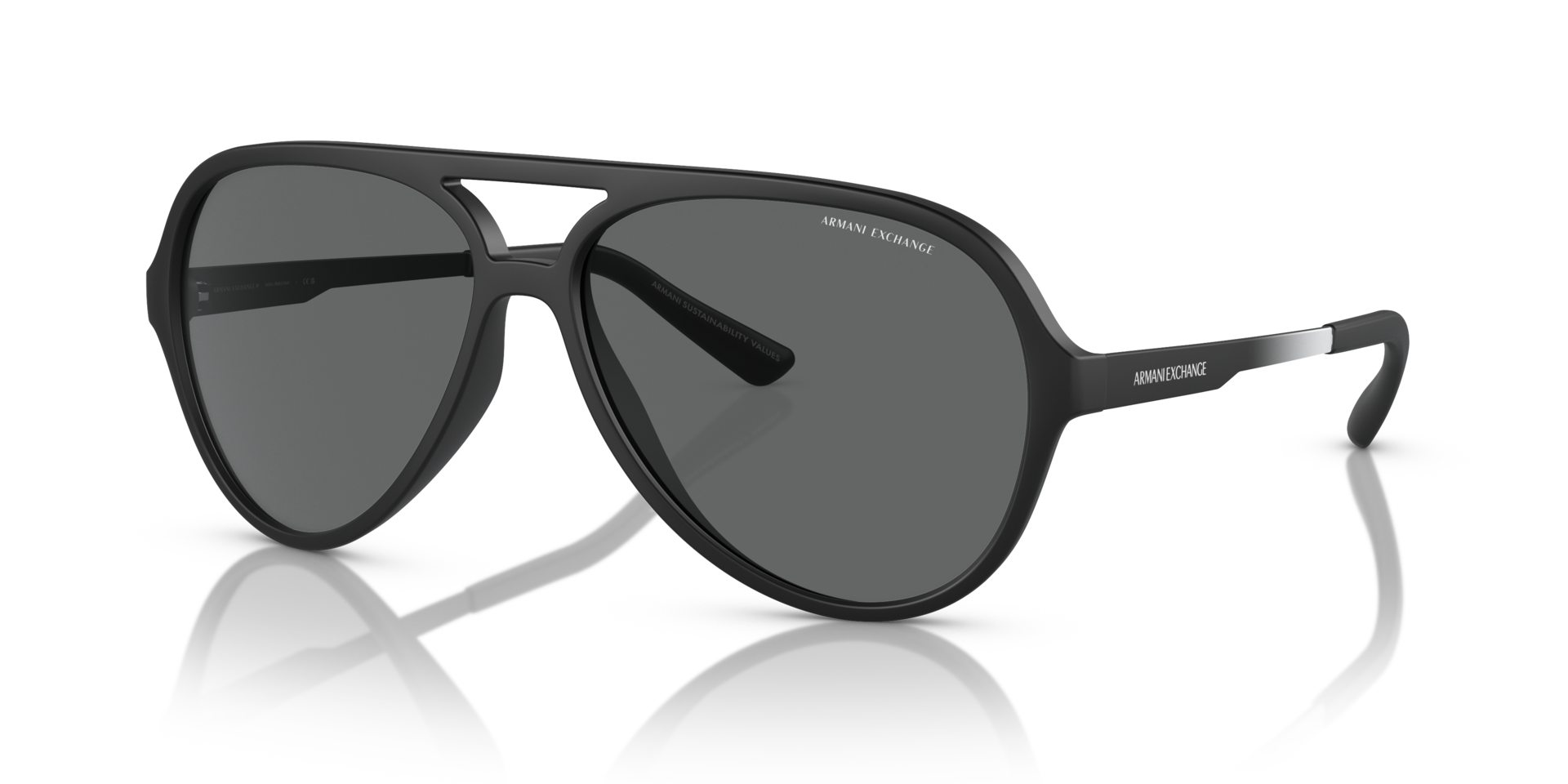 AX4133S Matzwart KunststofSunglass Frames van B24, Hoekweergave