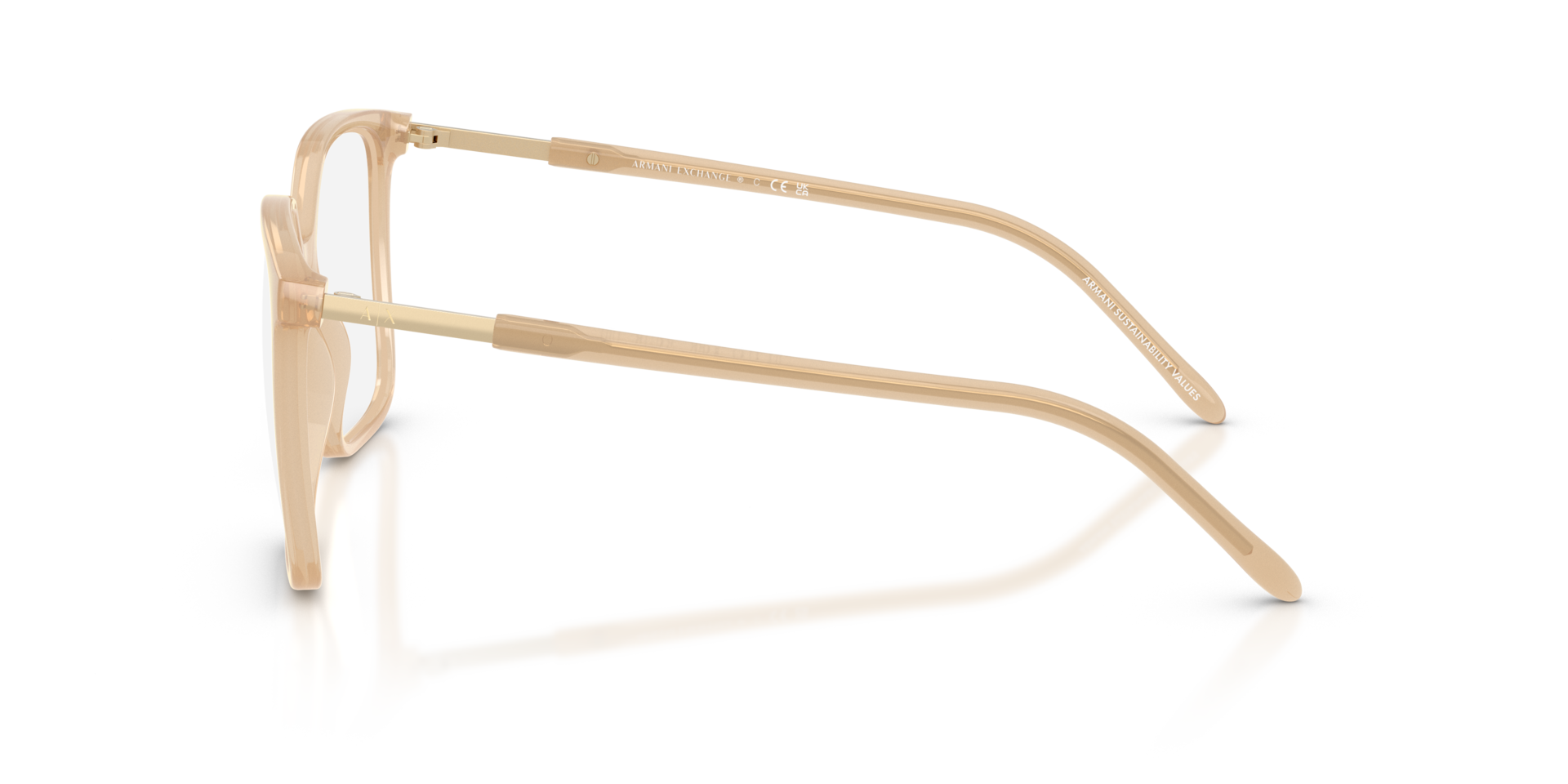 AX3132 Shiny Opal Tundra KunststofEyeglass Frames van B24, Zijaanzicht