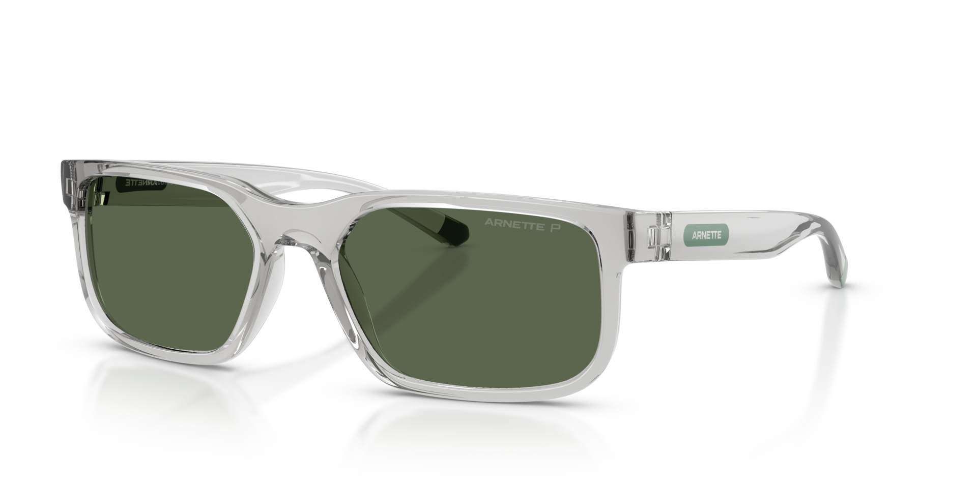 AN4372 Transparent Light Grey KunststofSunglass Frames van B24, Hoekweergave