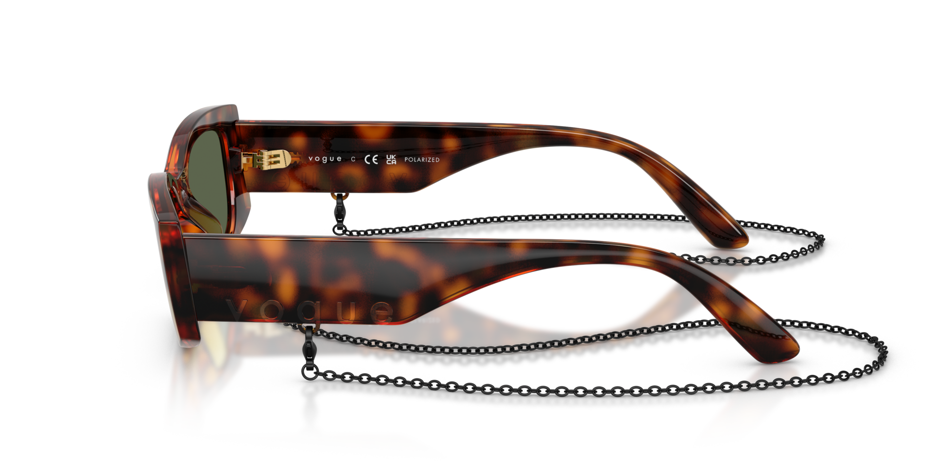 VO5655SU Dunkelhavana KunststoffSunglass Frames von B24, Seitenansicht