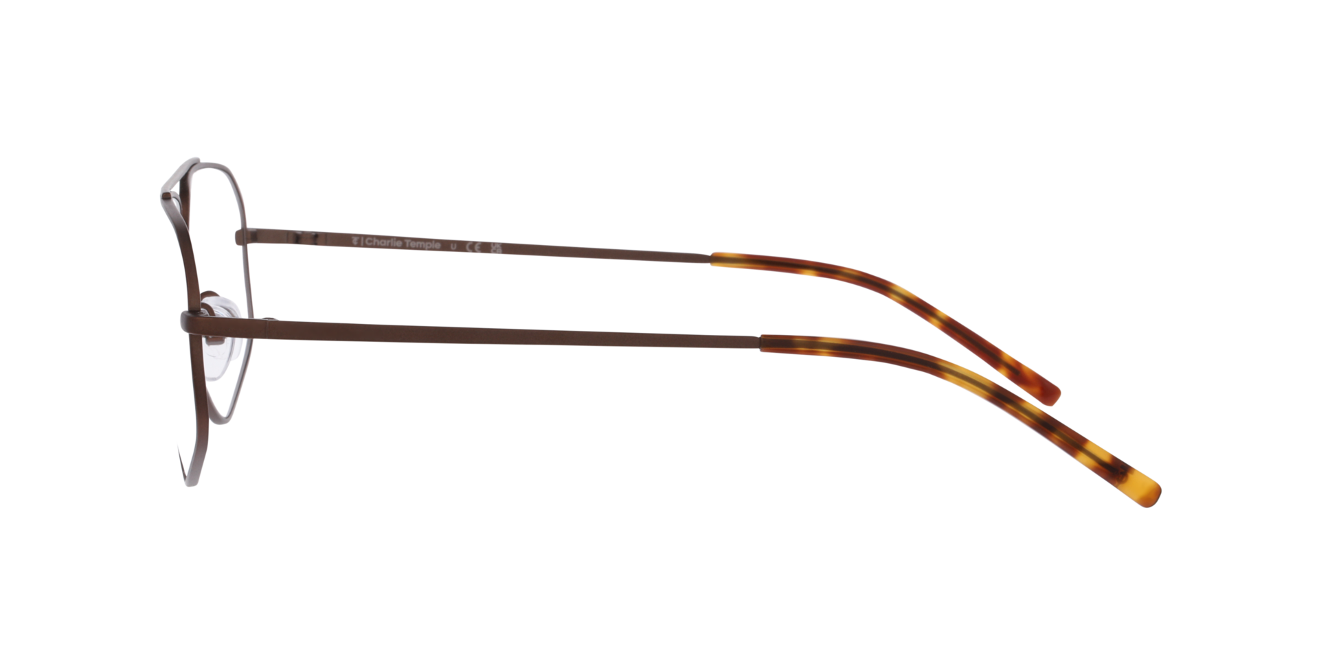 Zaviero Matte Bronze TitanEyeglass Frames von B24, Seitenansicht