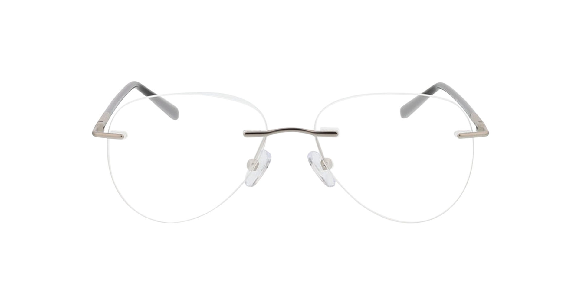 Casper Zilver  &  zwart MetaalEyeglass Frames van B24, Vooraanzicht