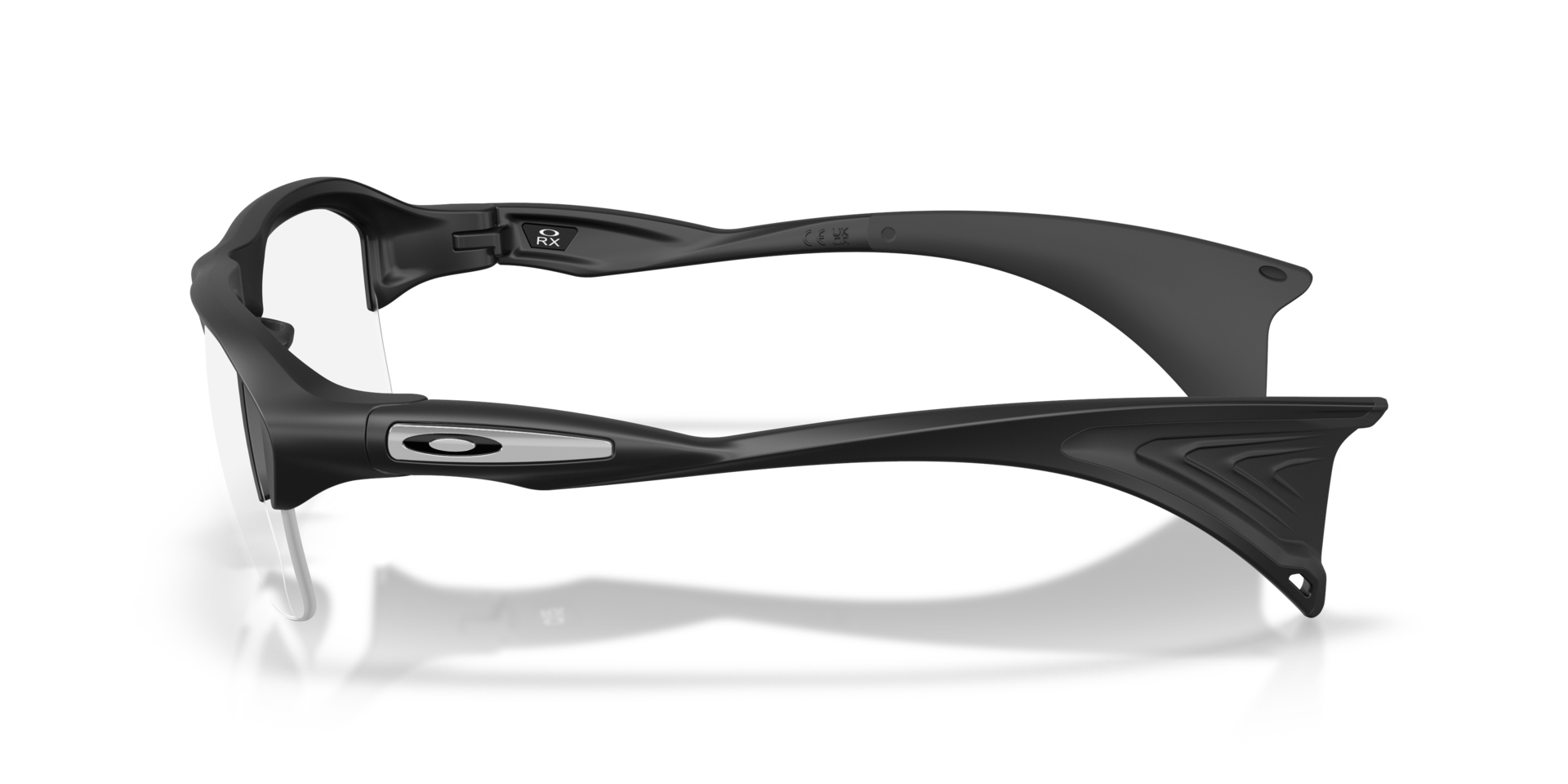 Stunt Glider Schwarz satiniert KunststoffEyeglass Frames von B24, Seitenansicht