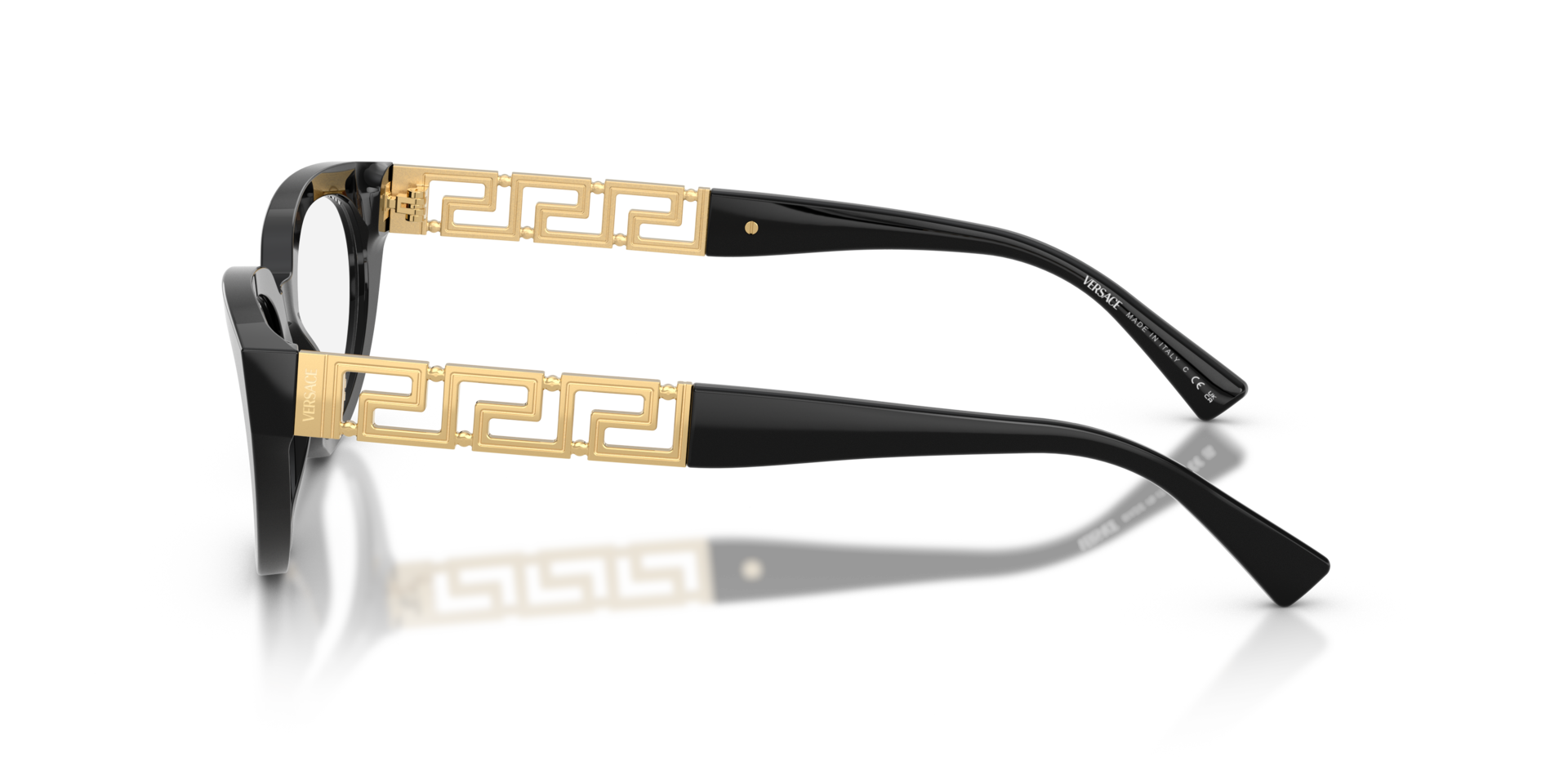 VE3383 Zwart AcetaatEyeglass Frames van B24, Zijaanzicht